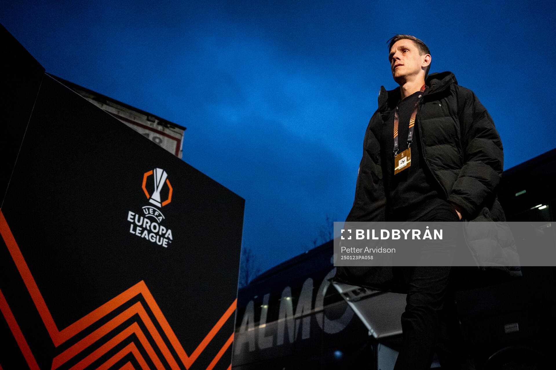 Søren Rieks of Malmö FF arrives to the stadium