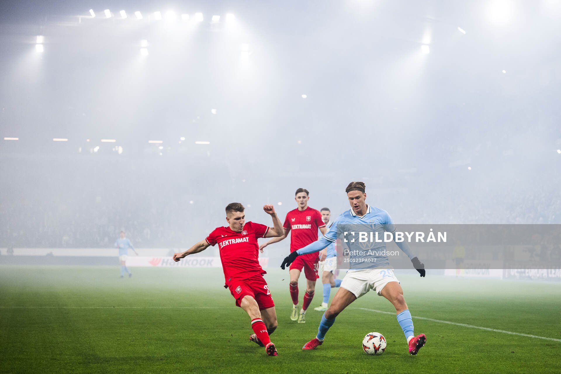 Michal Sadilek of Twente and Erik Botheim of Malmö FF