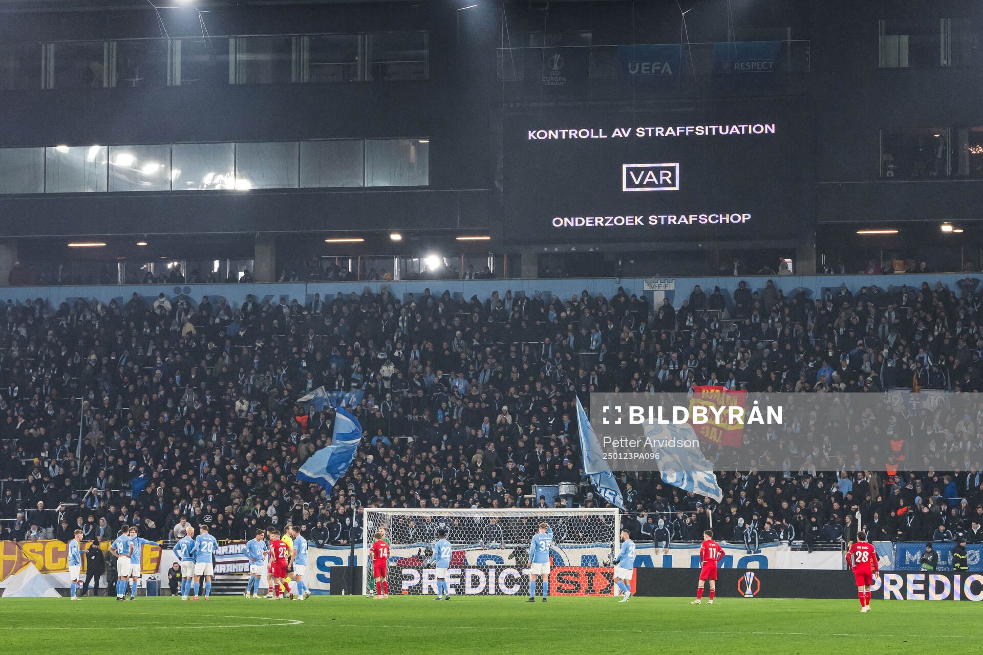 VAR check of a potential penalty kick