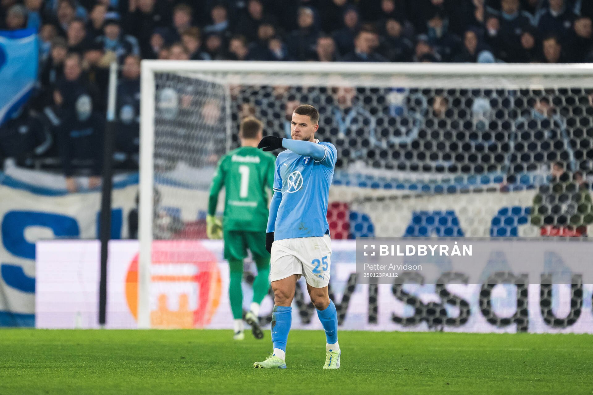Gabriel Busanello of Malmö FF looks dejected