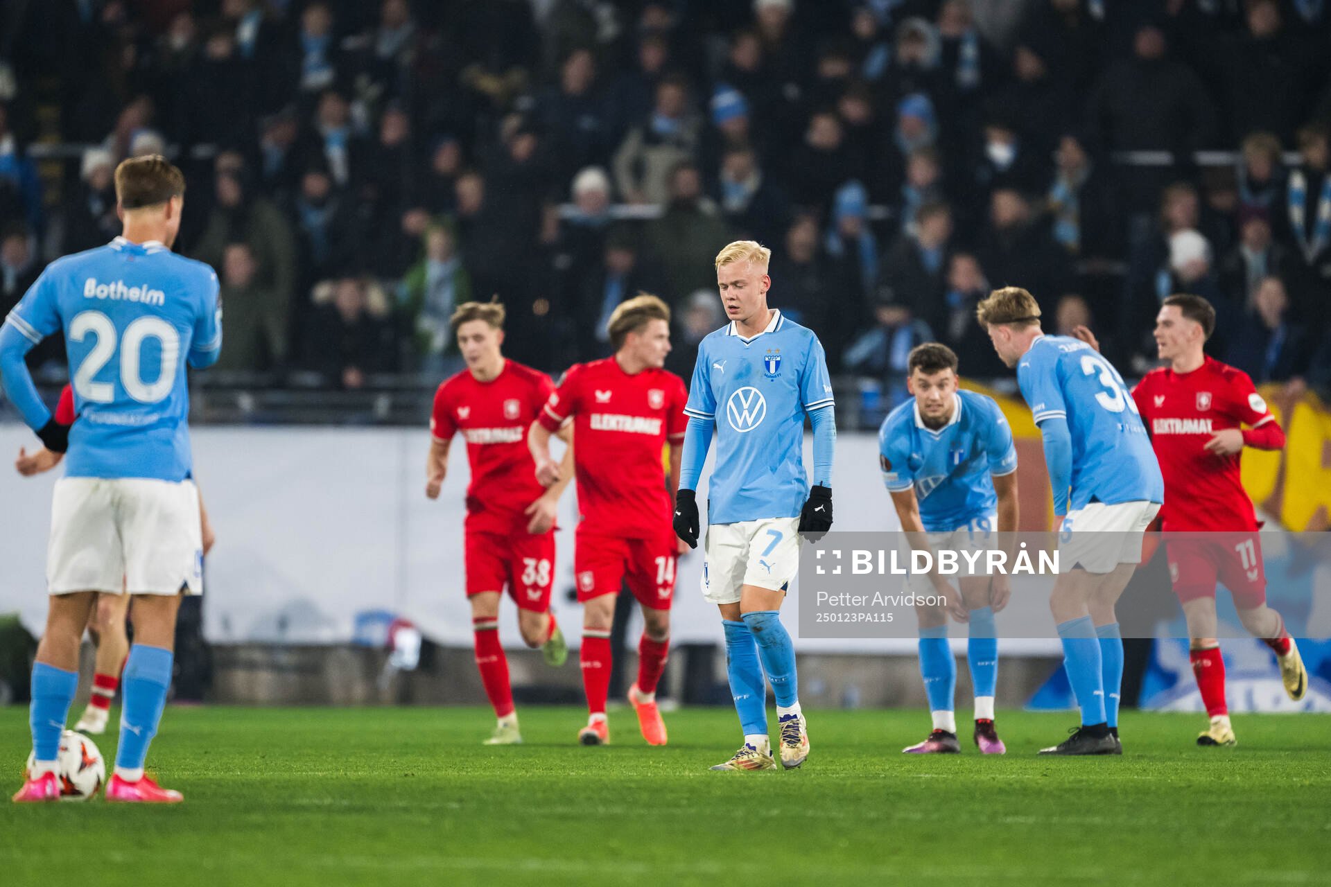 Otto Rosengren of Malmö FF looks dejected
