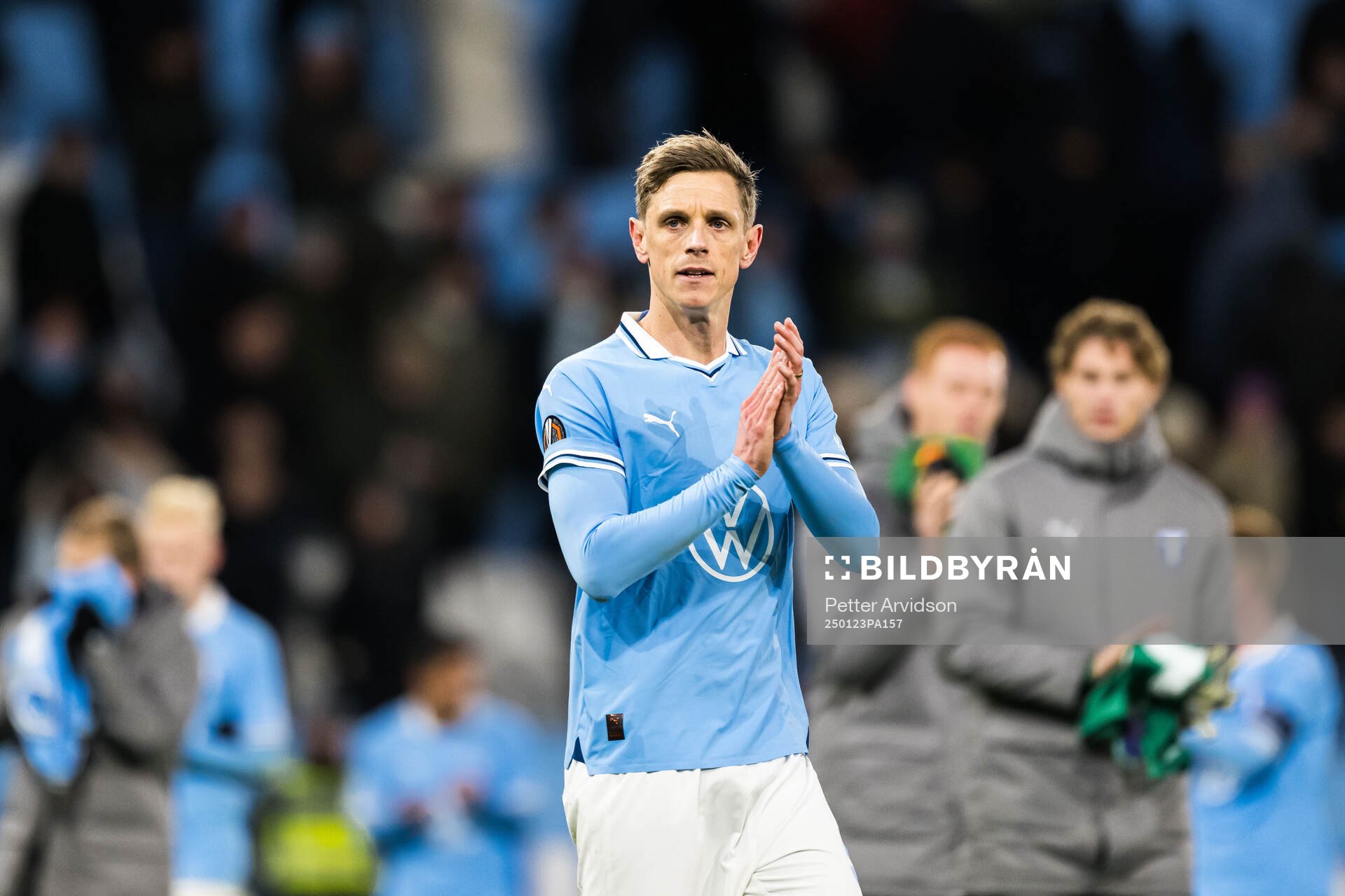 Søren Rieks of Malmö FF looks dejected