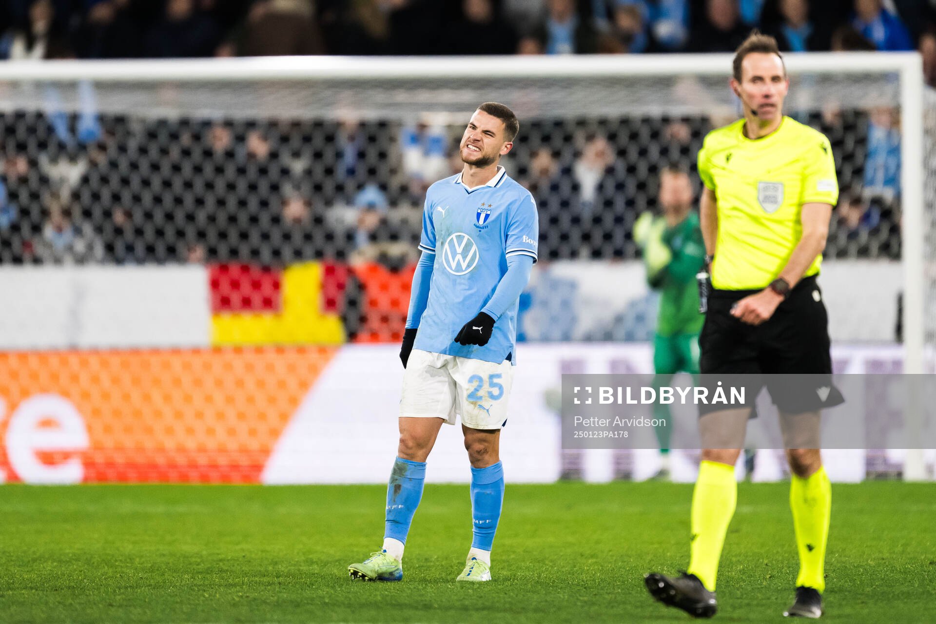 Gabriel Busanello of Malmö FF looks dejected
