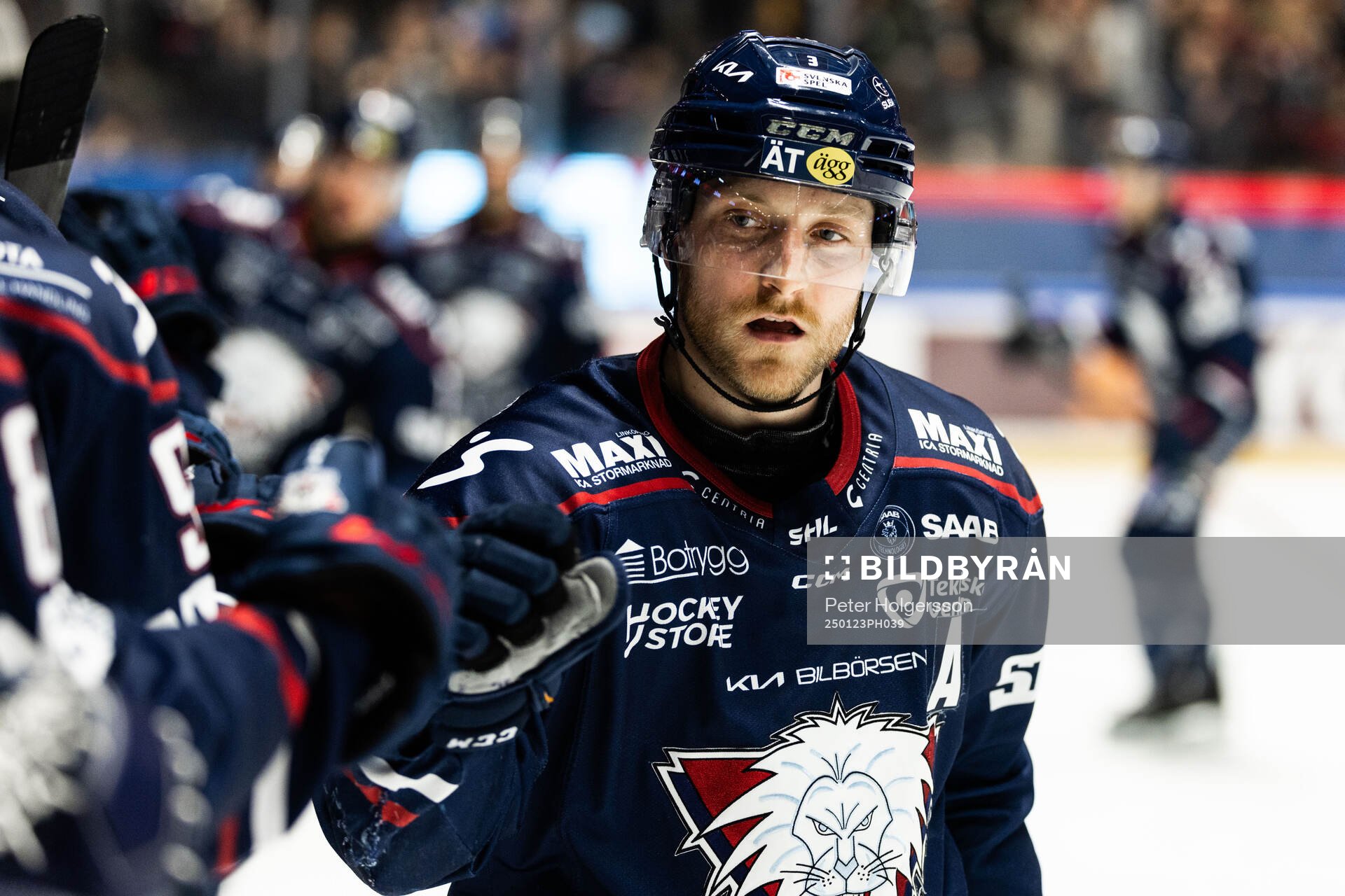Linköpings Linus Hultström jublar