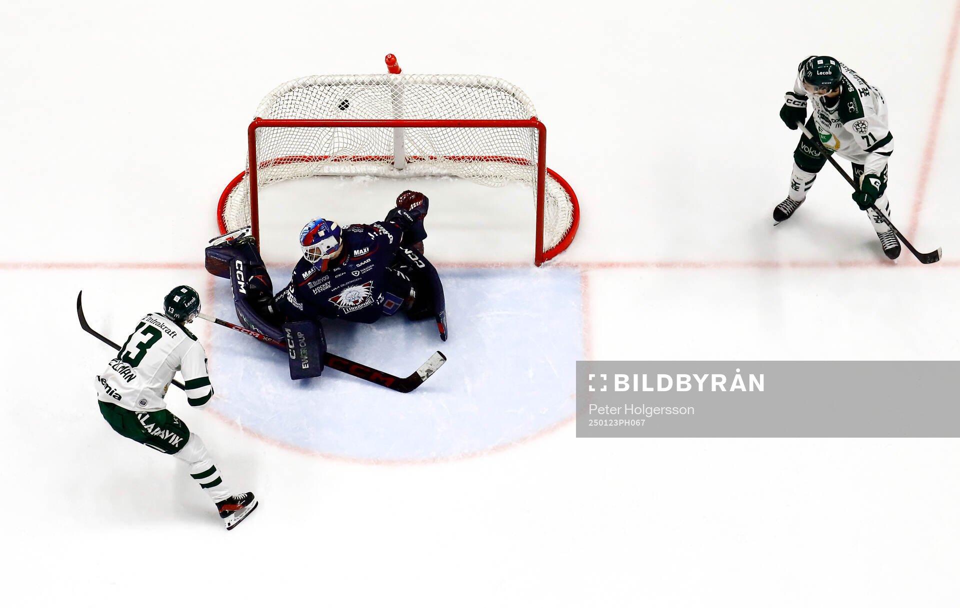 Mål 3-4 i sudden death av Färjestads Joel Kellman förbi