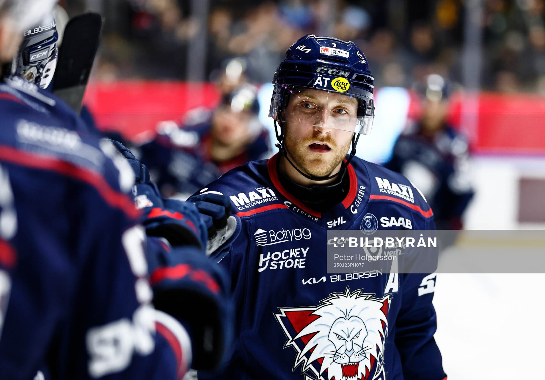 Linköpings Linus Hultström jublar