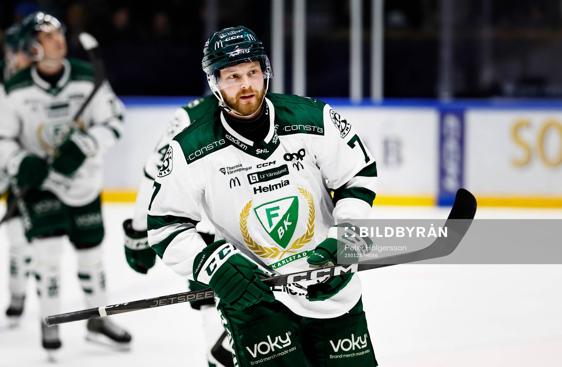 Färjestads Axel Bergkvist jublar
