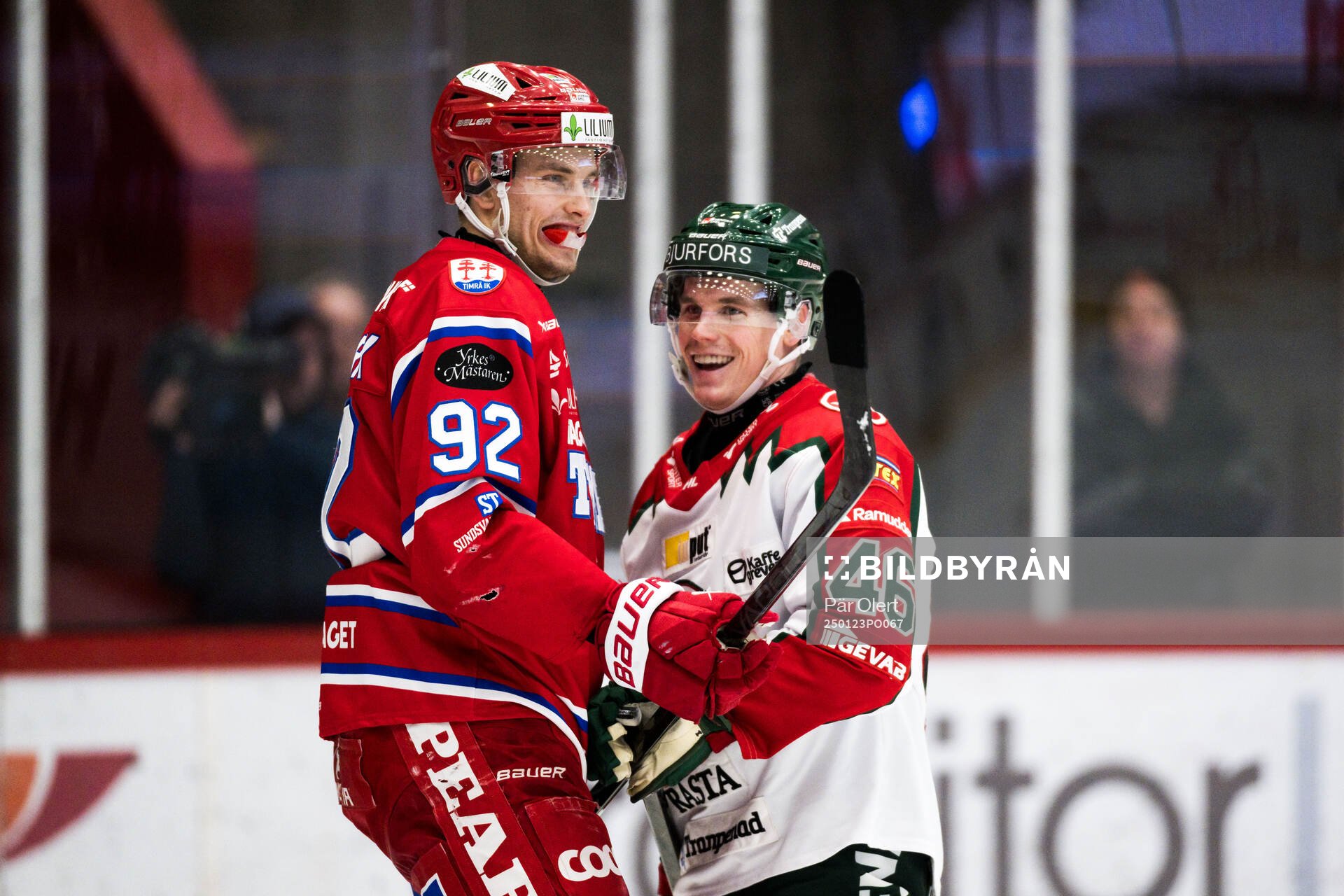 Timrås Anton Lundmark och Frölundas Dominik Egli