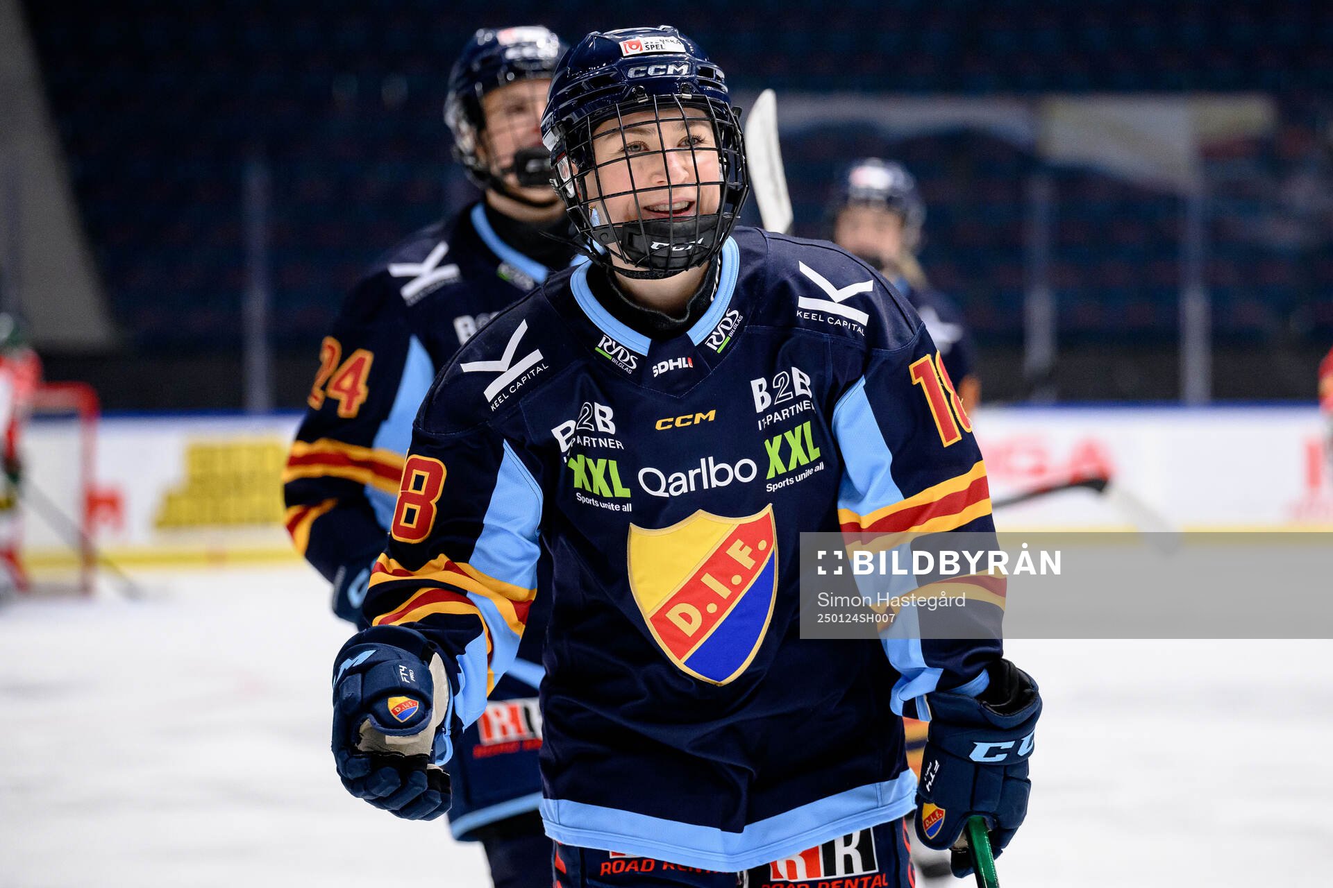 Djurgårdens Alice Östensson jublar