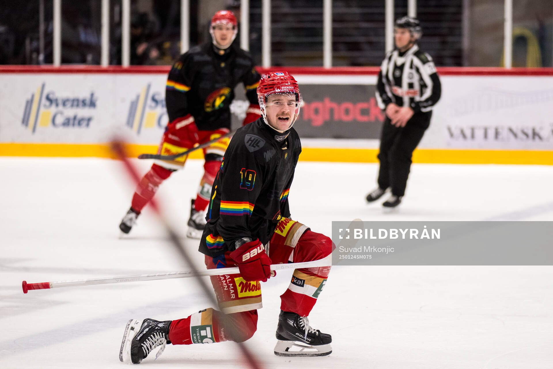 Kalmars Andrew Vanderbeck jublar
