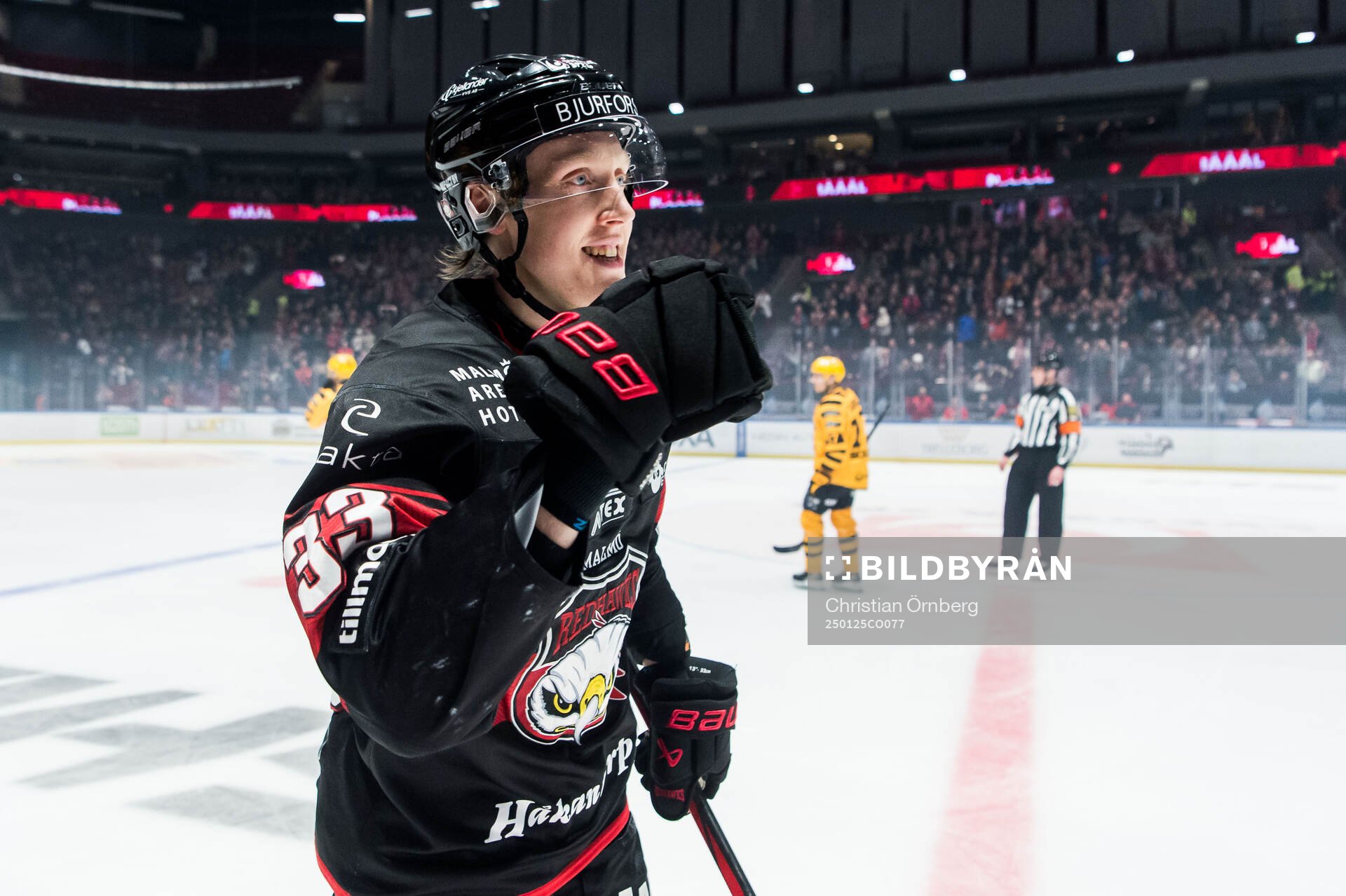 Malmö Redhawks Lassi Thomson jublar
