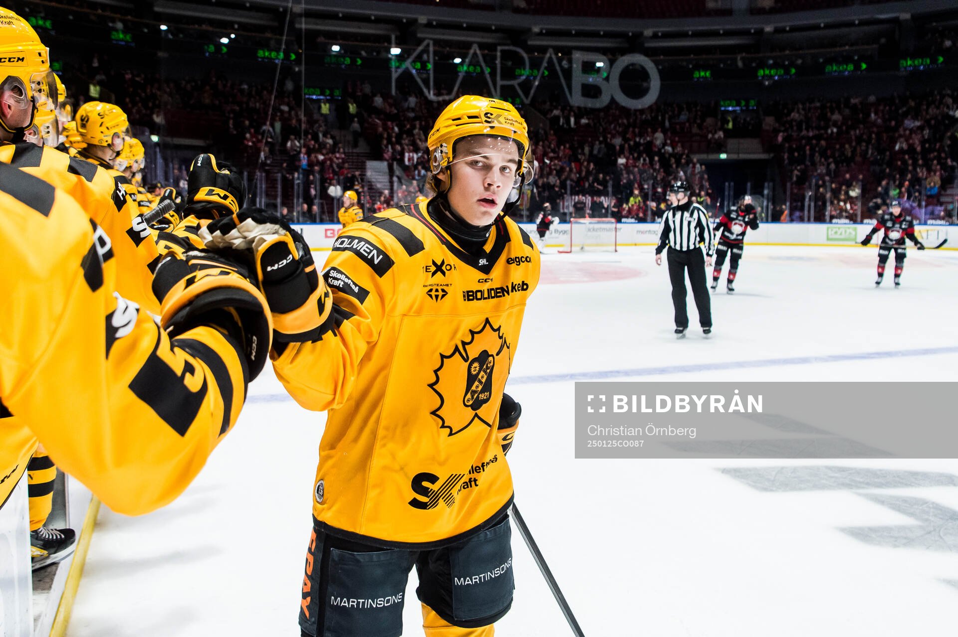 Skellefteås Axel Sandin Pellikka jublar