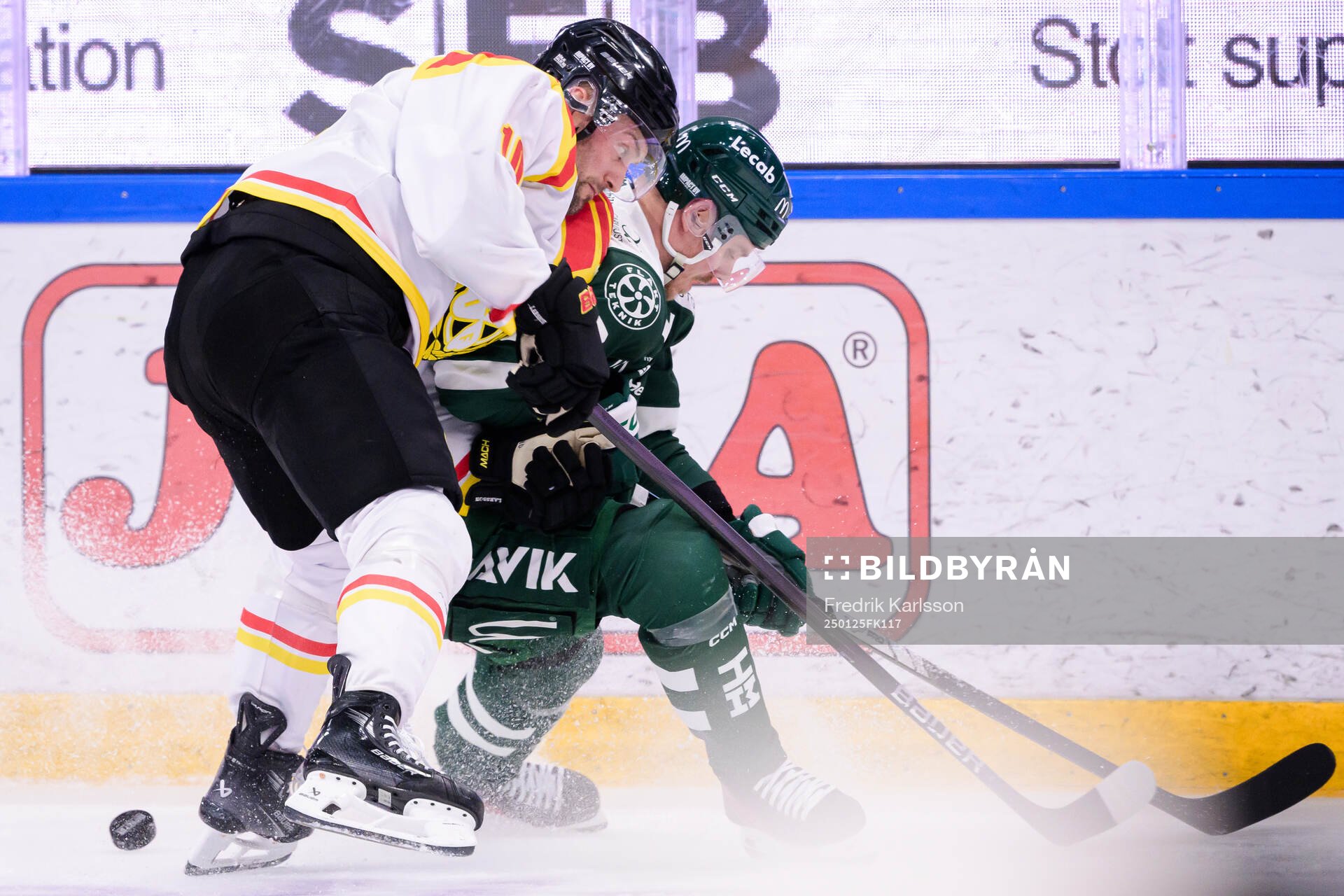 Brynäs Johan Larsson och Färjestads Joel Kellman