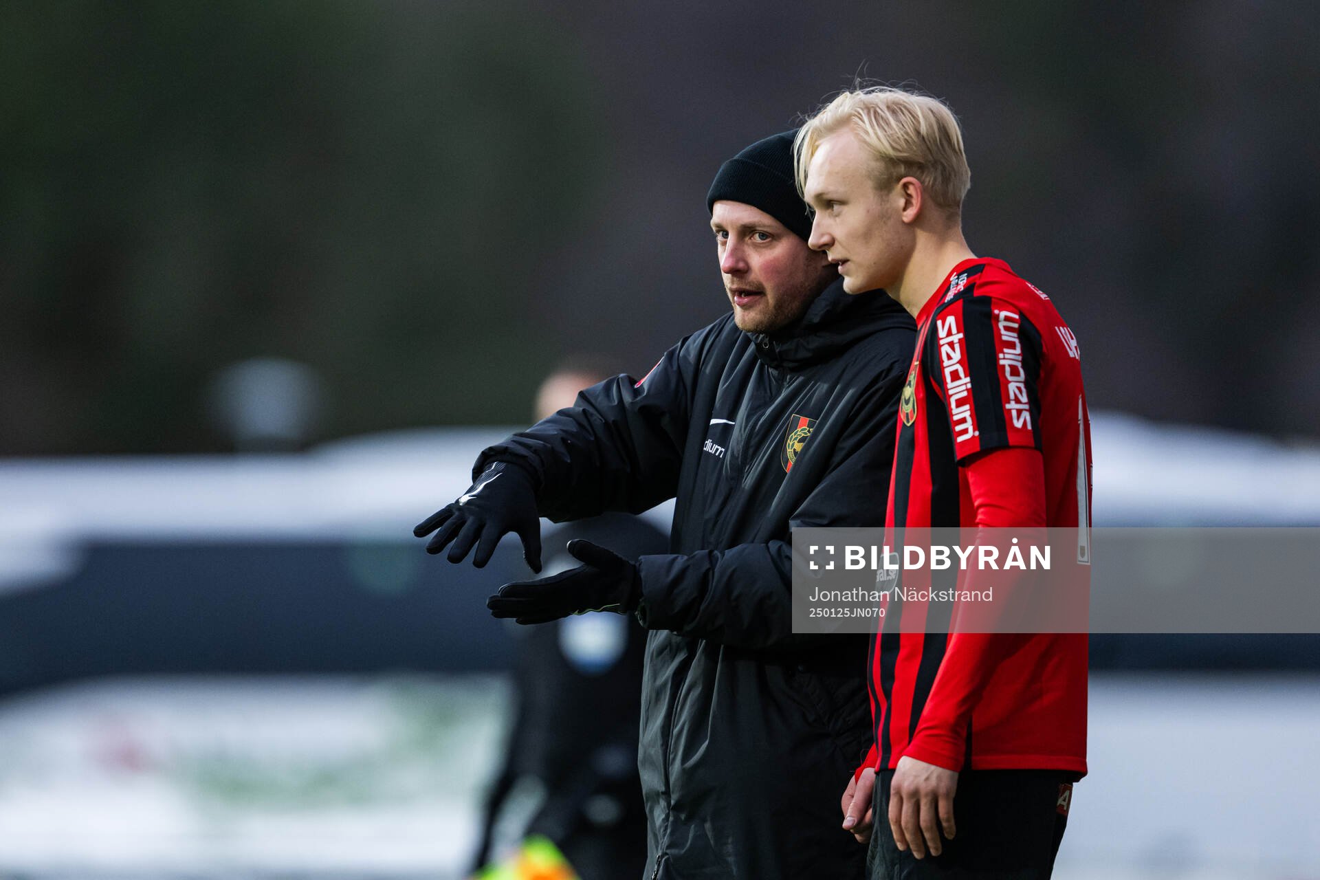 Brommapojkarnas tränare Fredrik Landén och Alfons Lohake