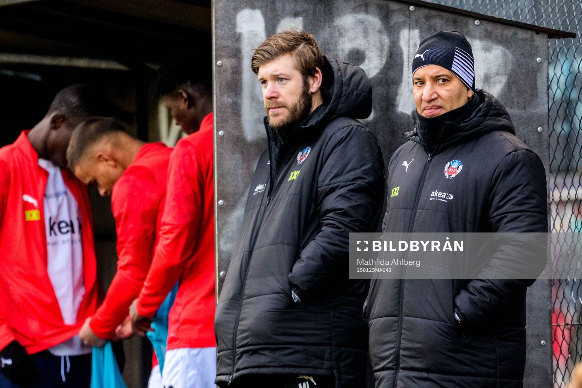 Helsingborgs assisterande tränare Max Lindén och tränare