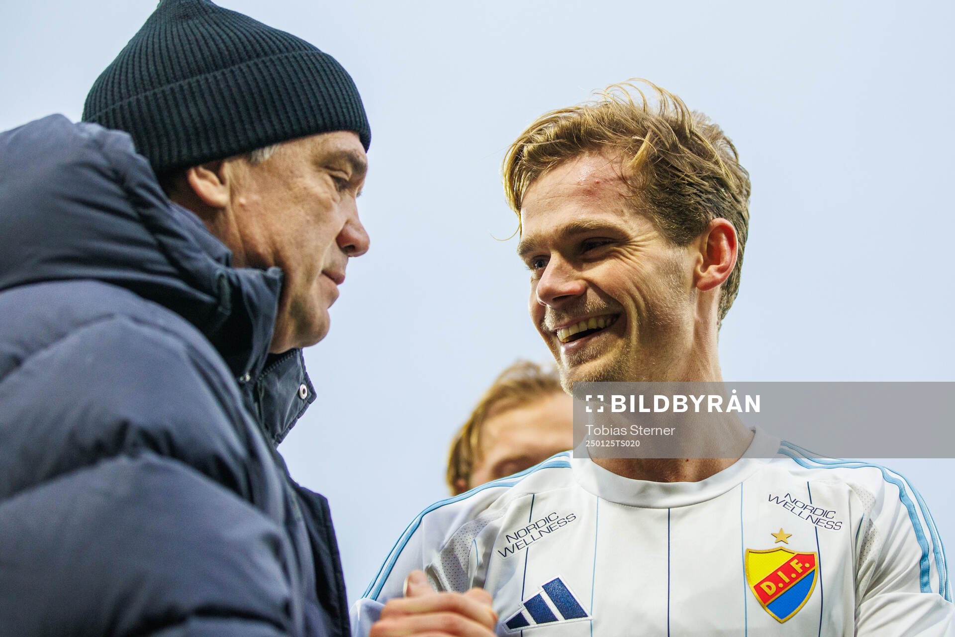 Djurgårdens Hampus Finndell och sportchef Bosse Andersson