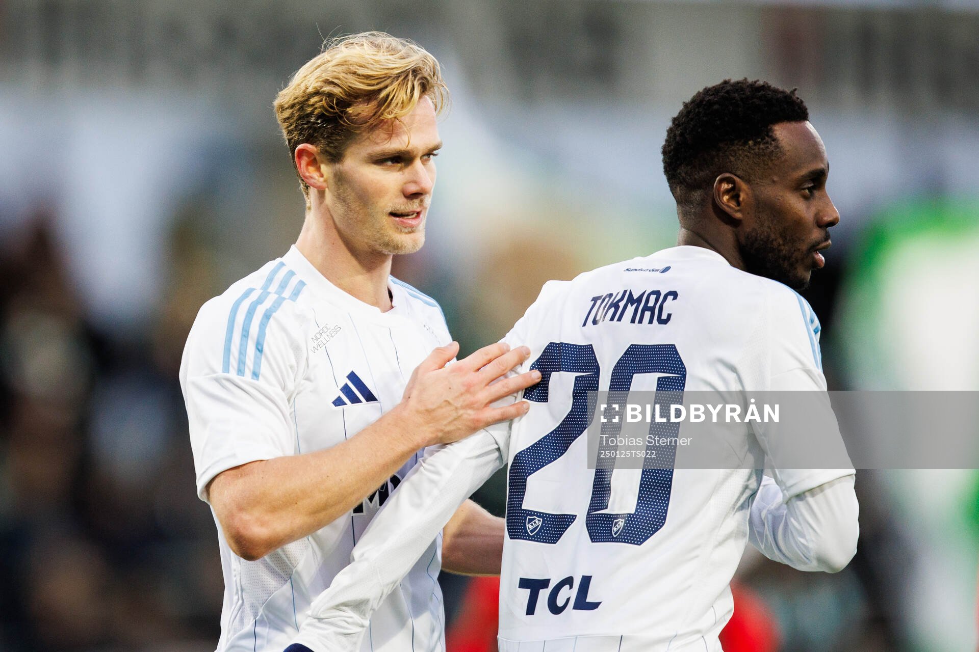 Djurgårdens Hampus Finndell jublar