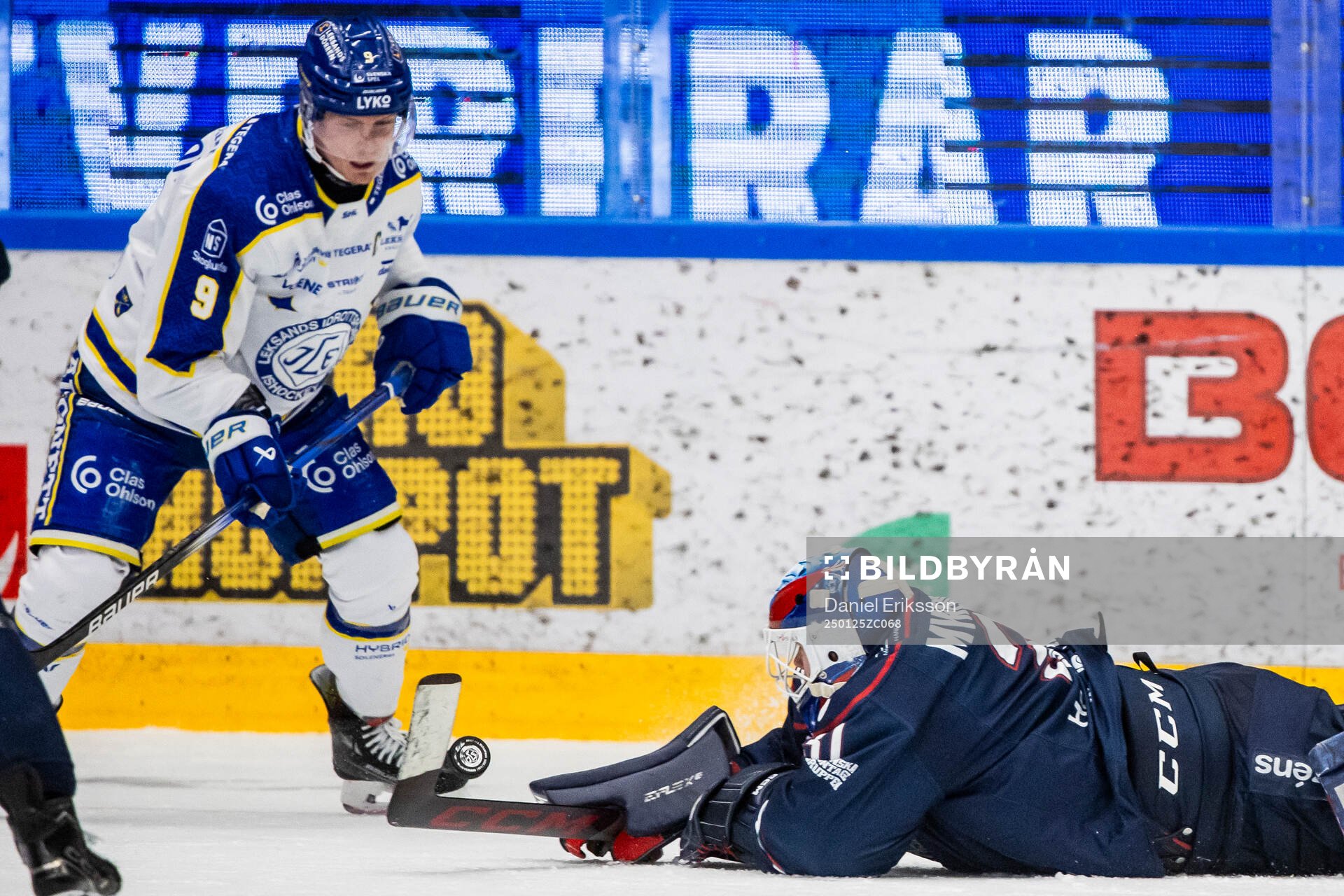 Linköpings målvakt Jesper Myrenberg och Leksands Patrik