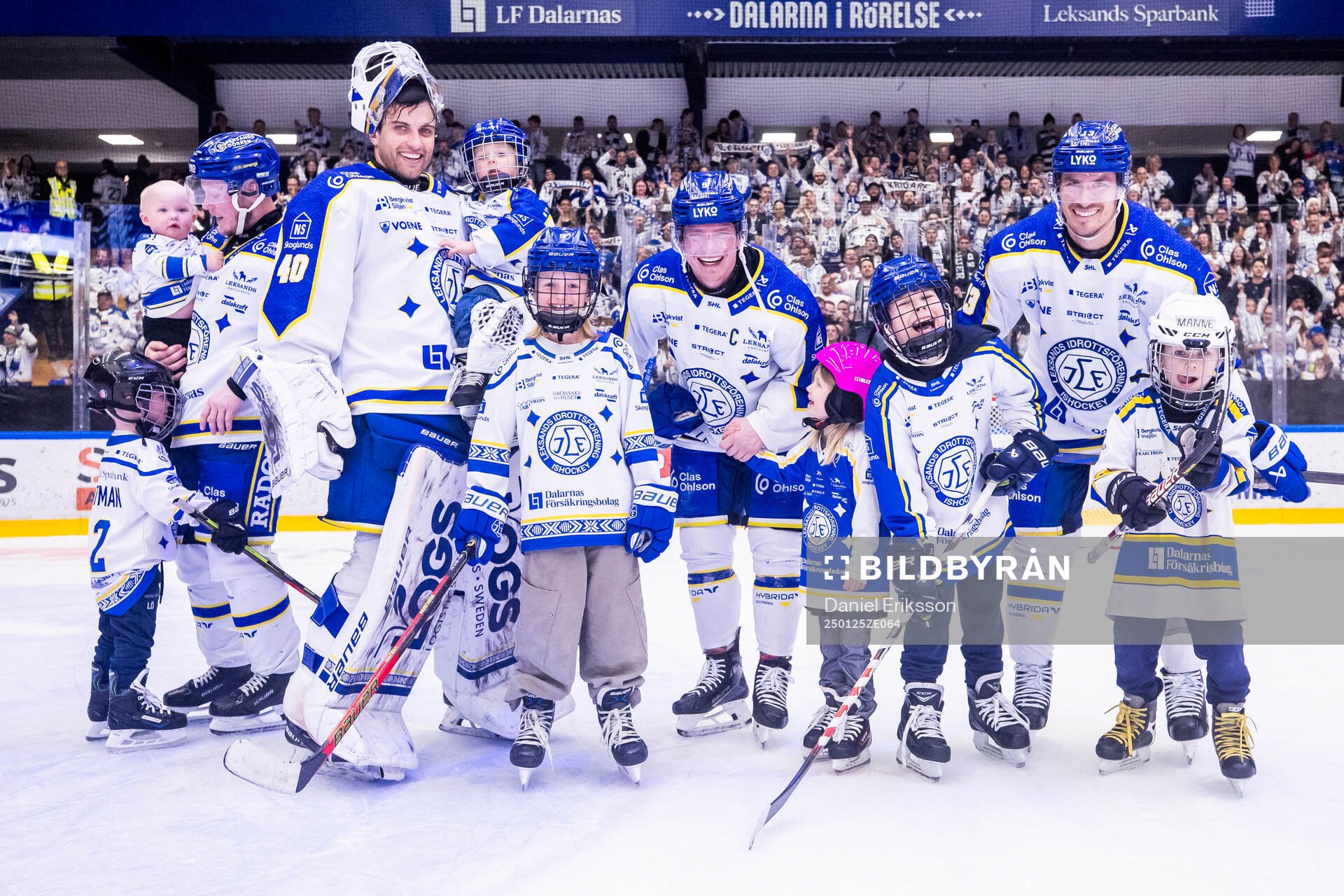 Leksands Kalle Östman och målvakt Mantas Armalis och