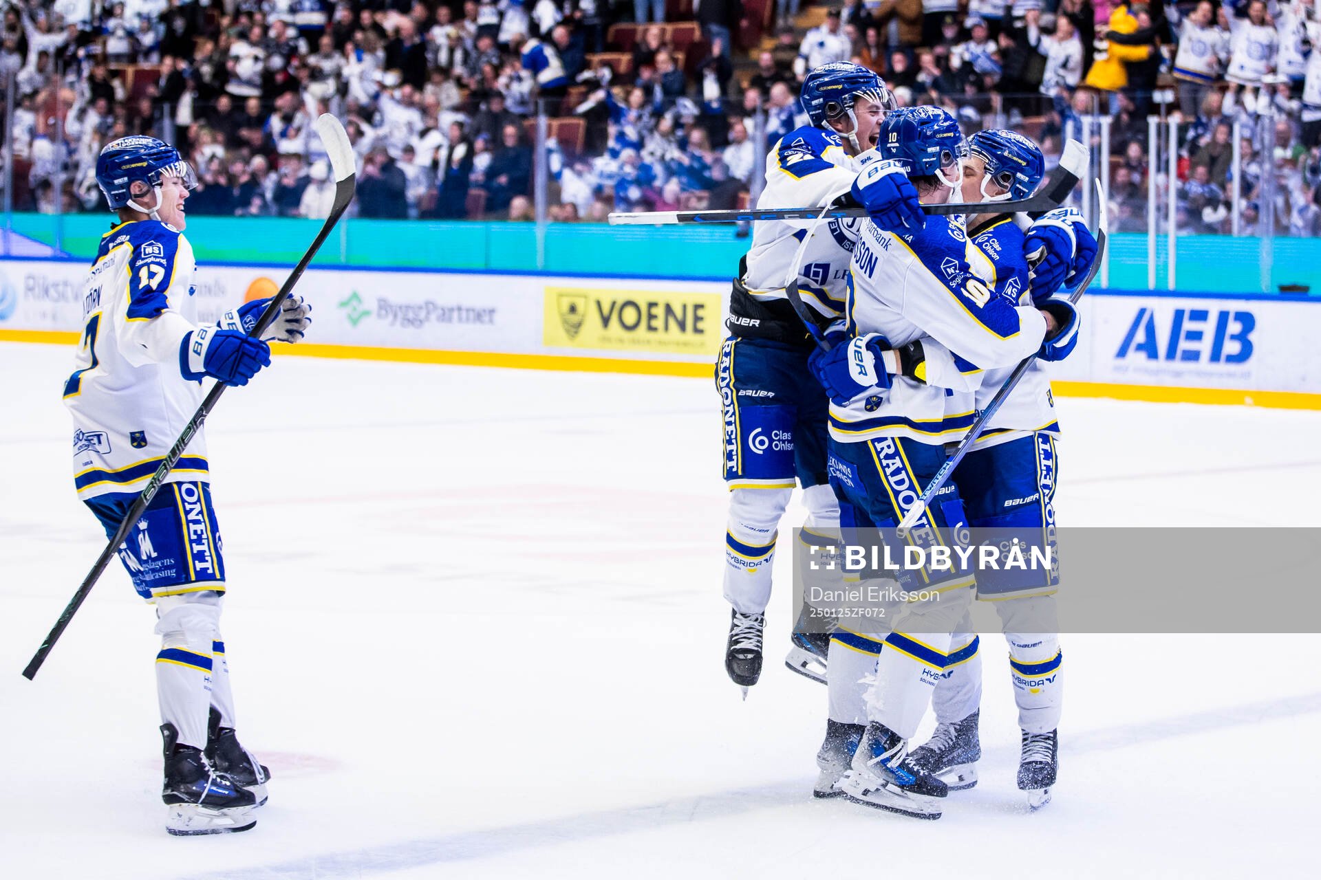 Leksands spelarna jublar