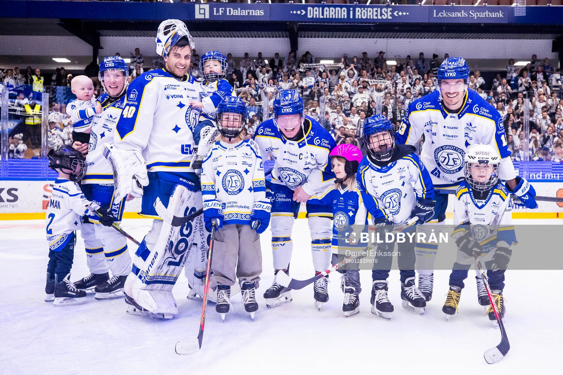 Leksands Kalle Östman och målvakt Mantas Armalis och