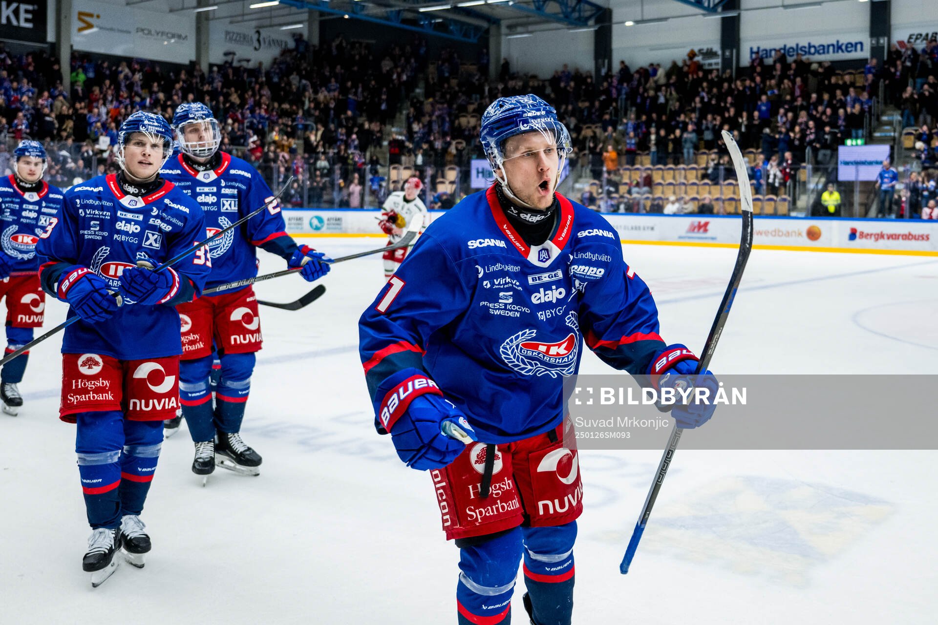 Oskarshamns Filip Sveningsson jublar