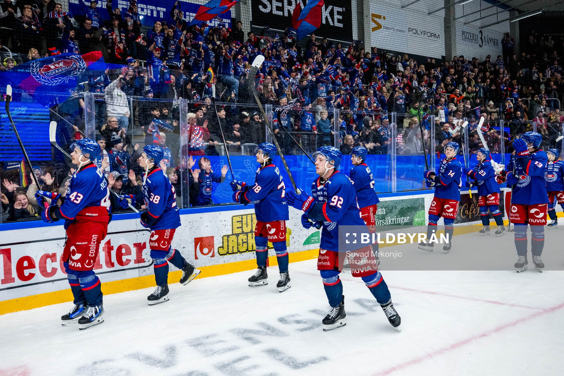 Oskarshamns spelare jublar