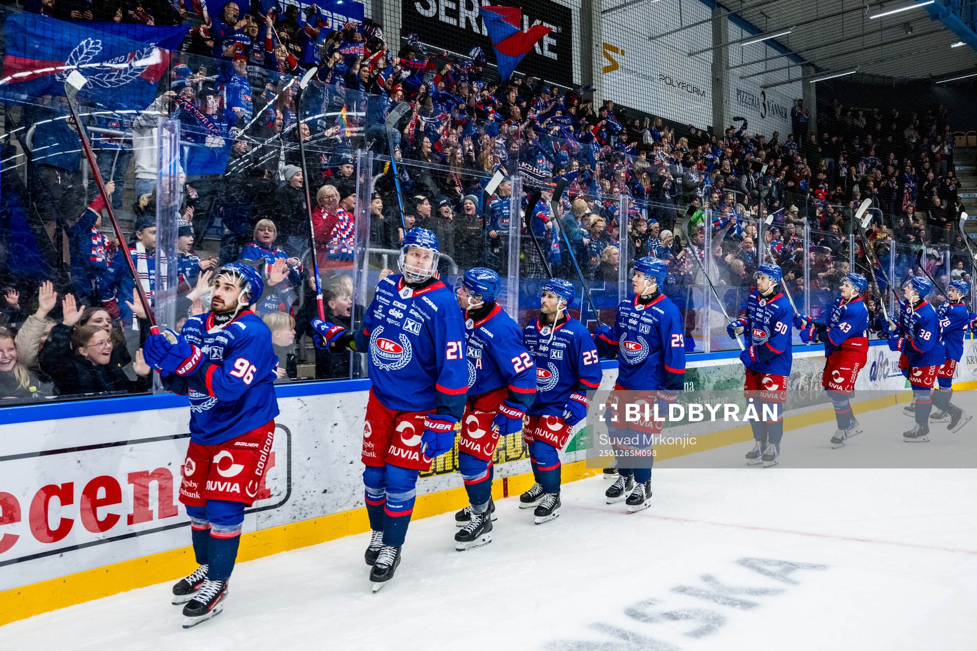 Oskarshamns spelare jublar