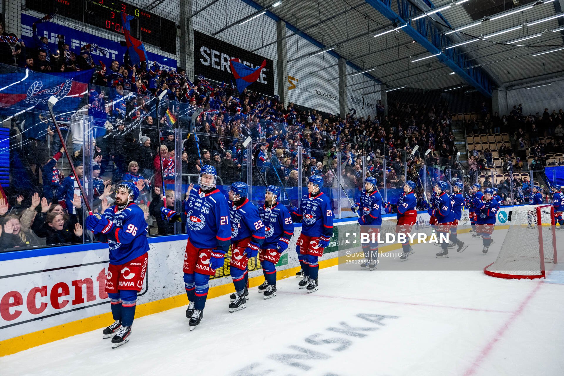Oskarshamn spelare jublar