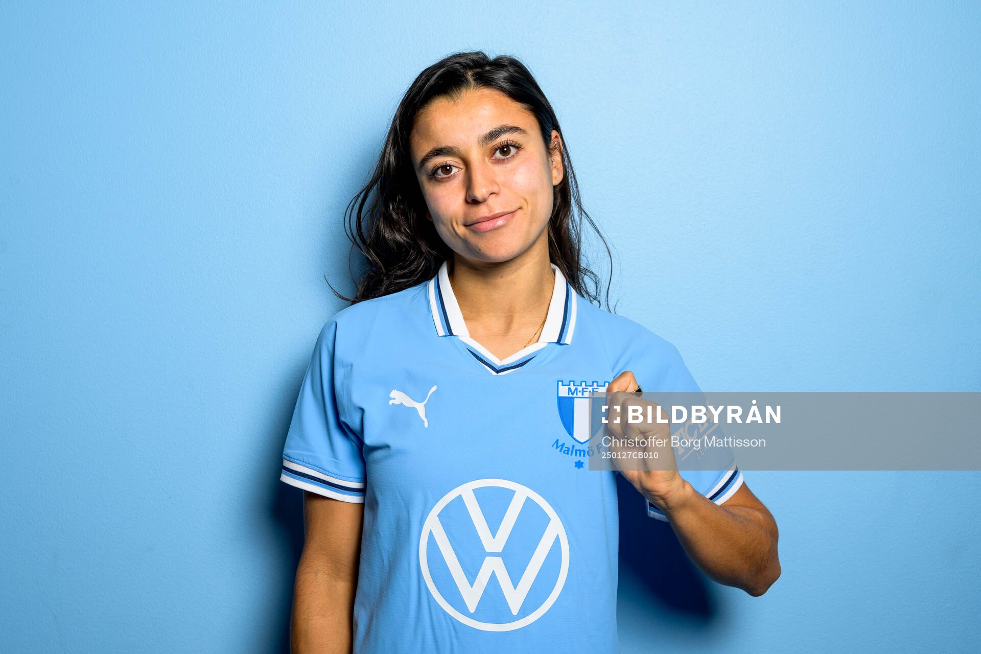 Malmö FF presenterar Ines Belloumou som ny spelare med Malmö FF den 27 januari 2025 i Malmö. 