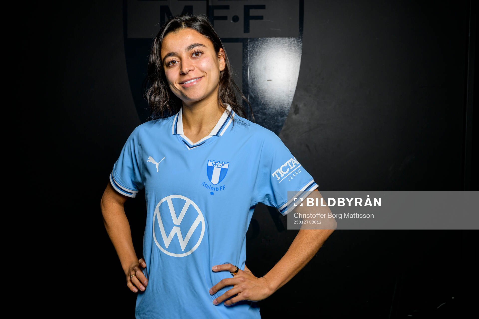 Malmö FF presenterar Ines Belloumou som ny spelare med Malmö FF den 27 januari 2025 i Malmö. 