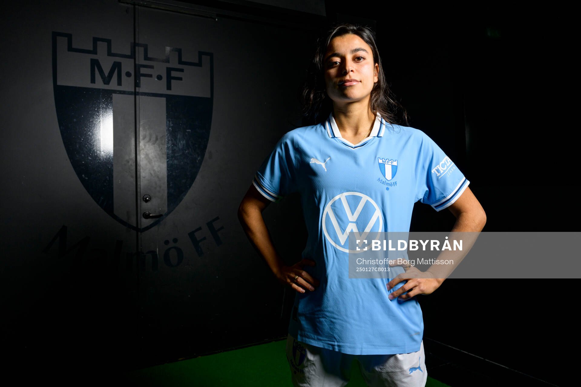 Malmö FF presenterar Ines Belloumou som ny spelare med Malmö FF den 27 januari 2025 i Malmö. 