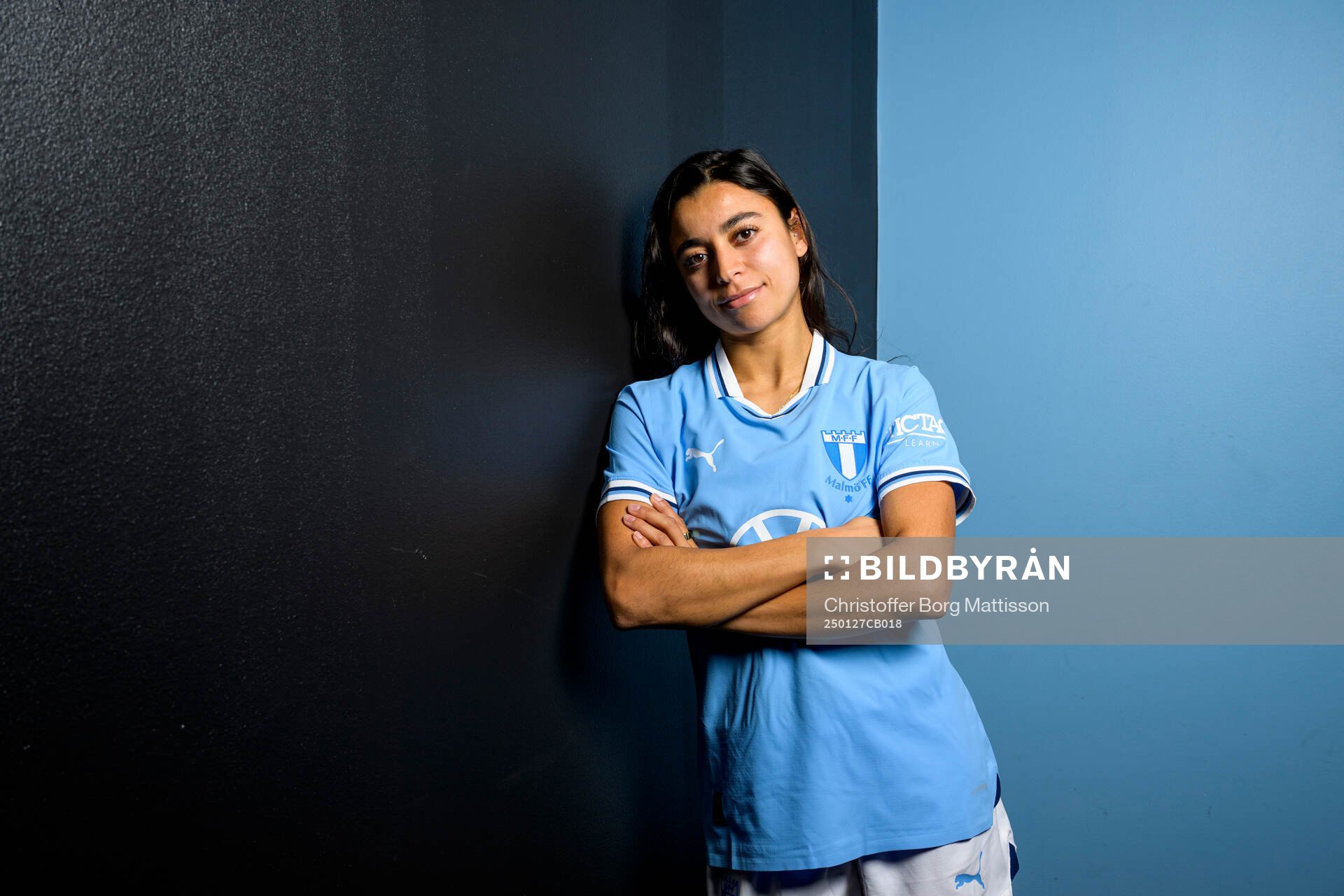 Malmö FF presenterar Ines Belloumou som ny spelare med Malmö FF den 27 januari 2025 i Malmö. 