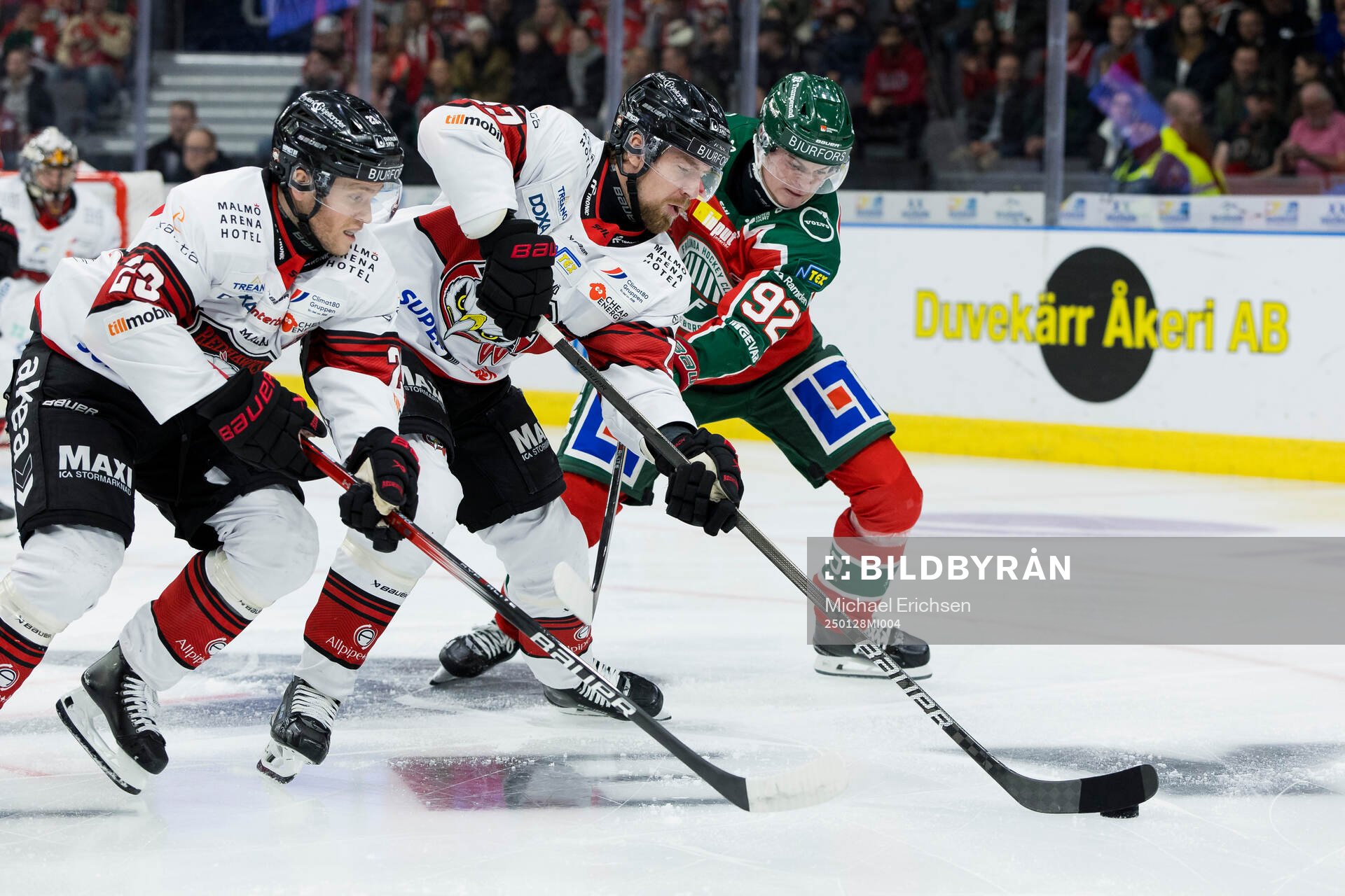 Malmö Redhawks Christoffer Forsberg och Johan Ivarsson och