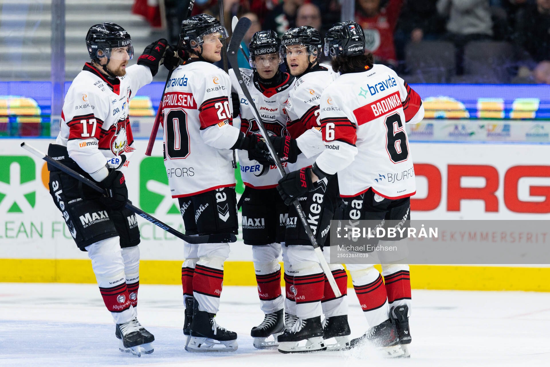 Malmö Redhawks Christoffer Forsberg jublar