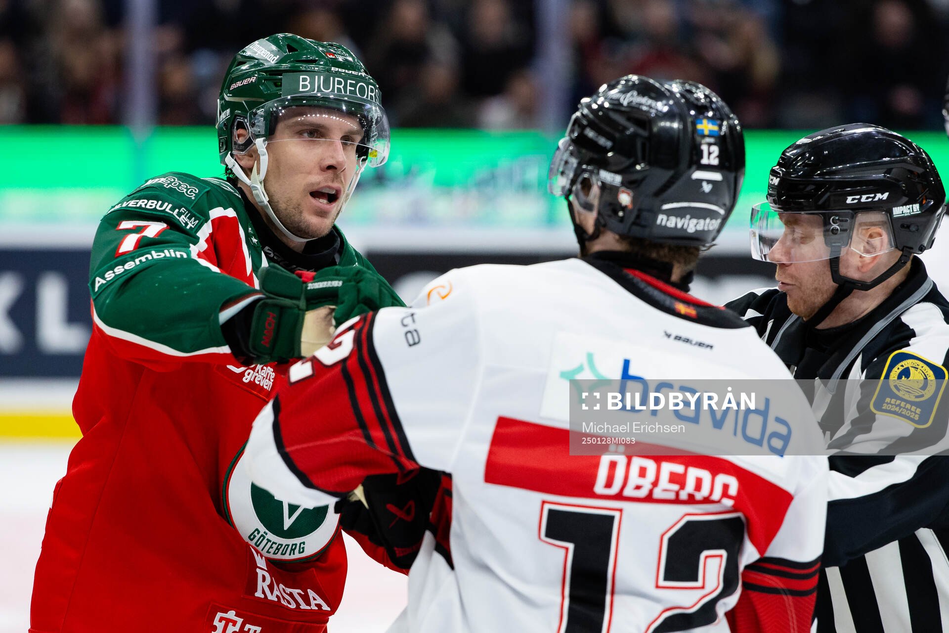 Frölundas Henrik Tömmernes och Malmö Redhawks Linus