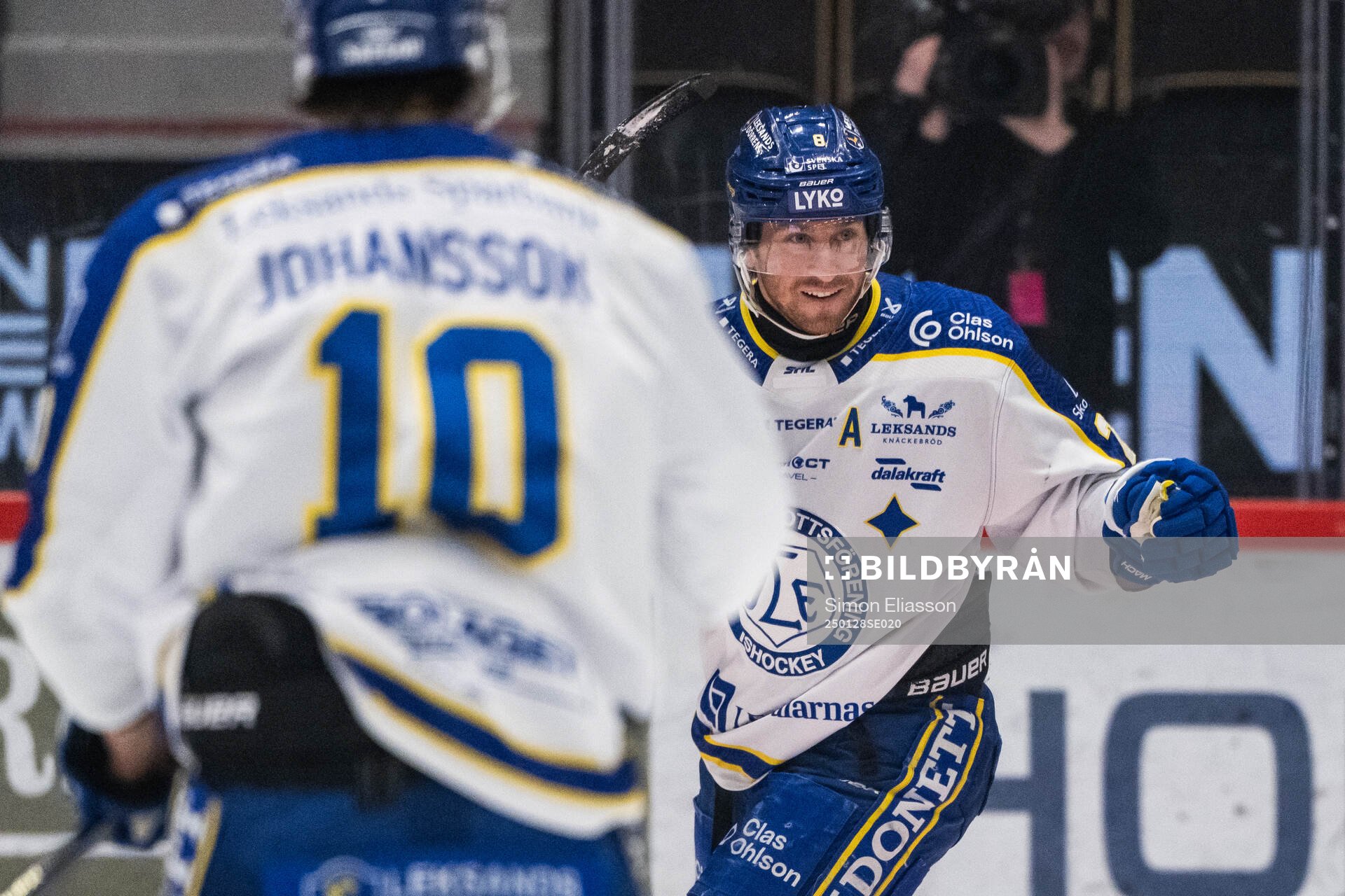 Leksands Justin Glenn Kloos jublar