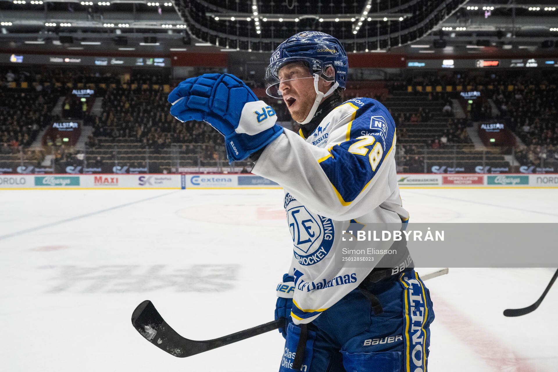 Leksands Justin Glenn Kloos jublar