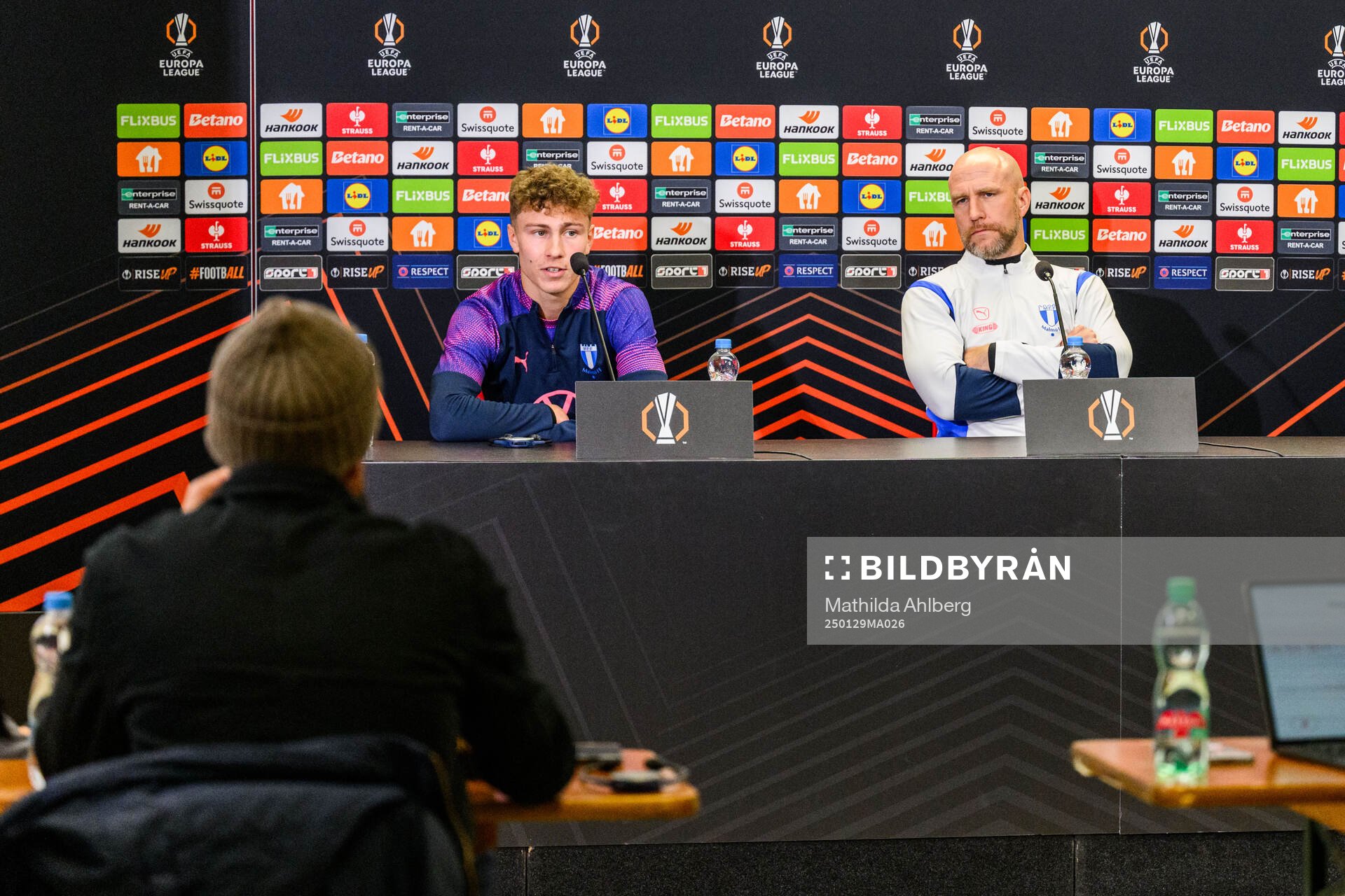 Hugo Bolin and Head coach Henrik Rydström of Malmö FF