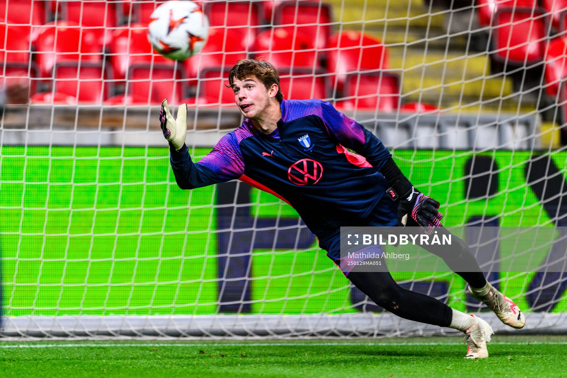 Goalkeeper Melker Ellborg of Malmö FF