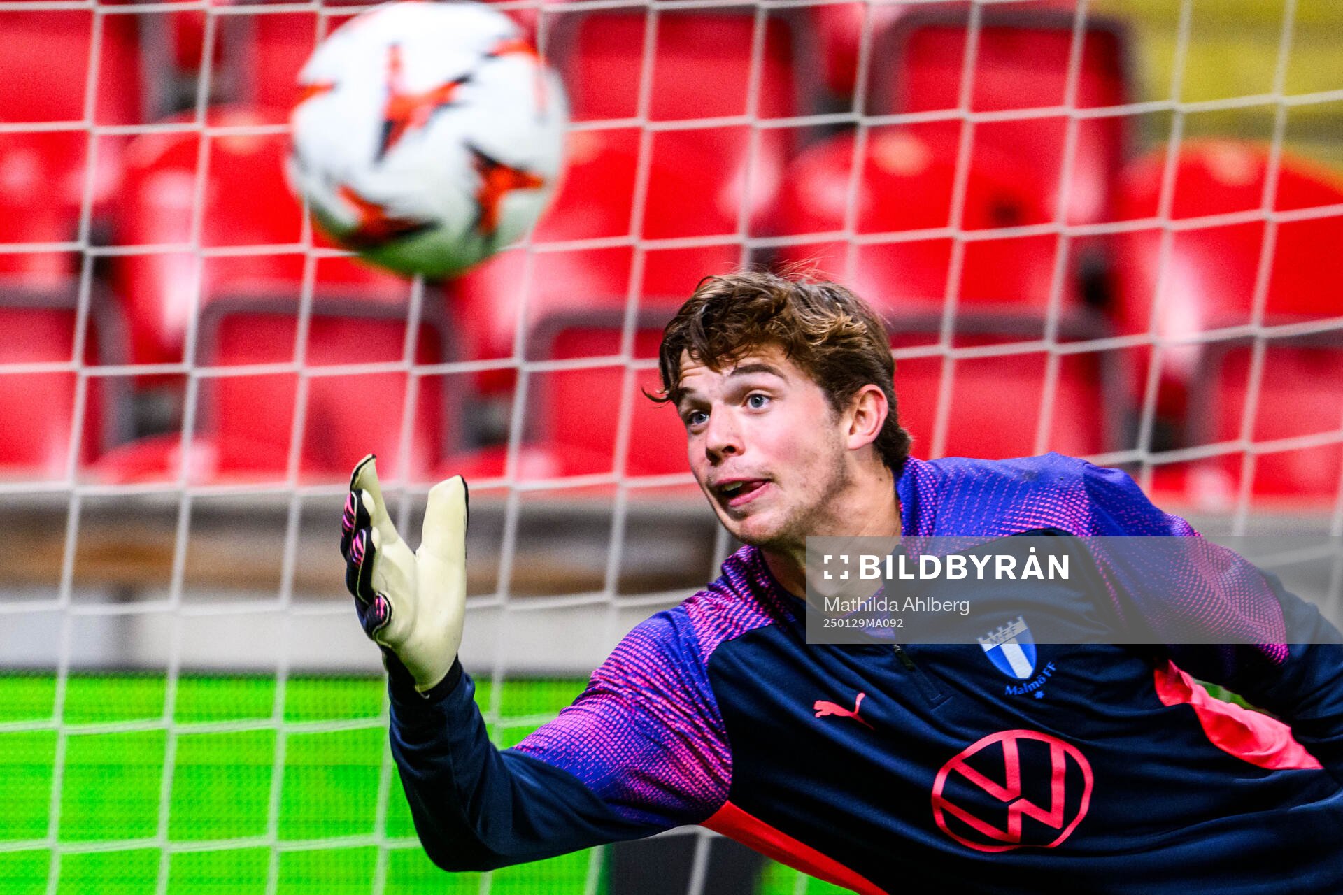 Goalkeeper Melker Ellborg of Malmö FF