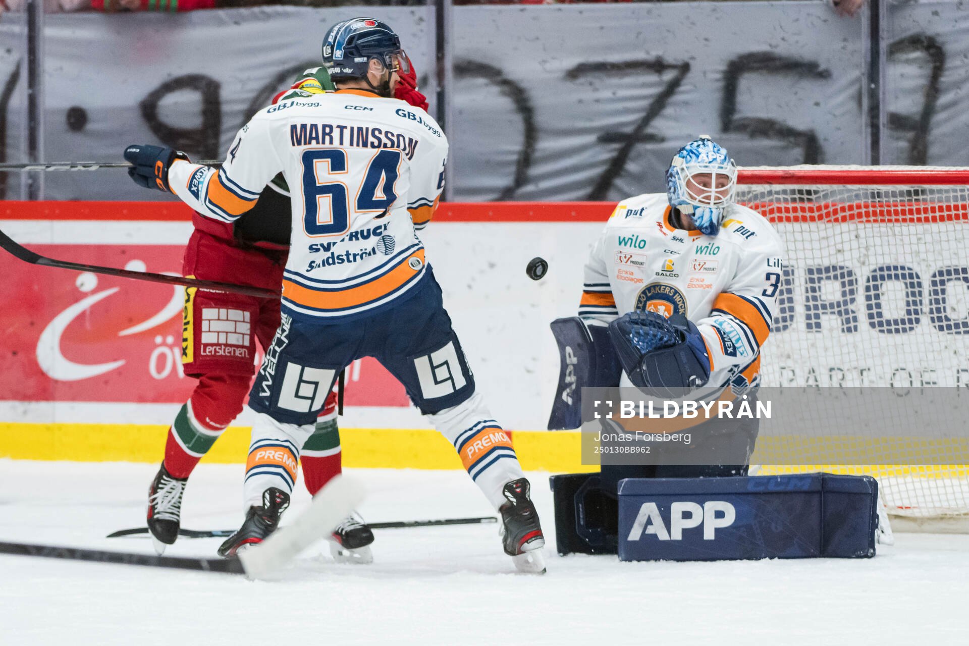 Växjös målvakt Emil Larmi och Eric Martinsson