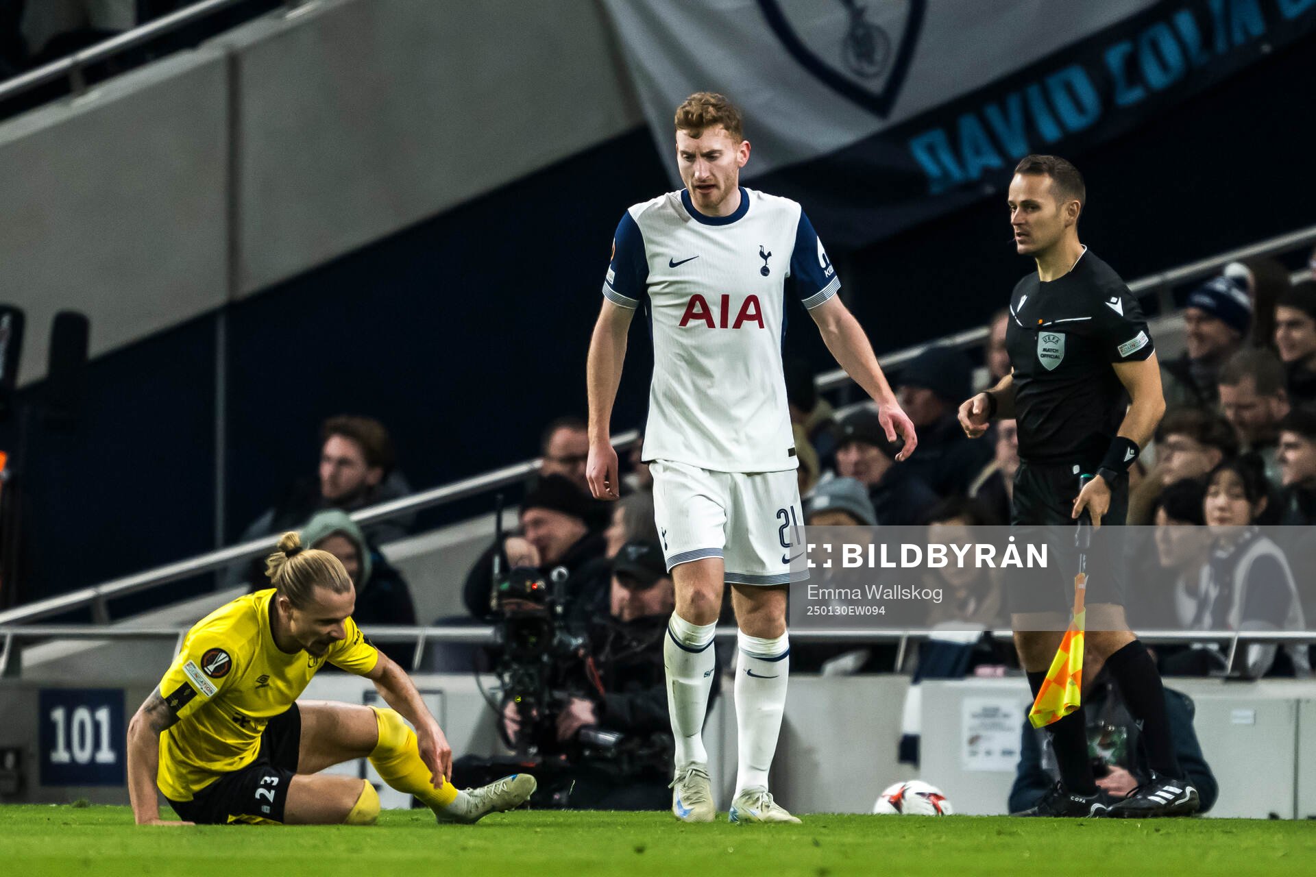 Niklas Hult of Elfsborg and Dejan Kulusevski of Tottenham