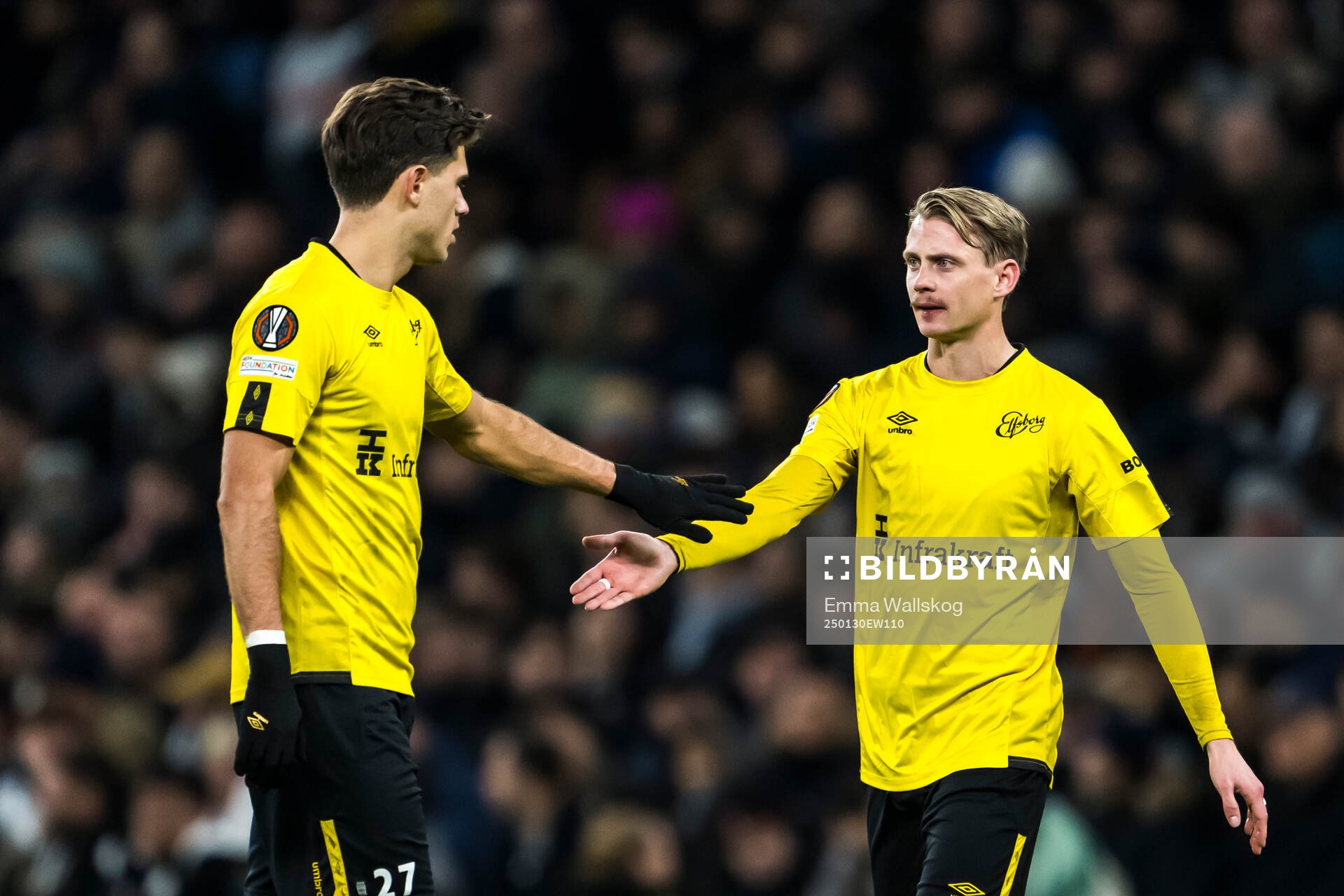 Besfort Zeneli and Simon Hedlund of Elfsborg