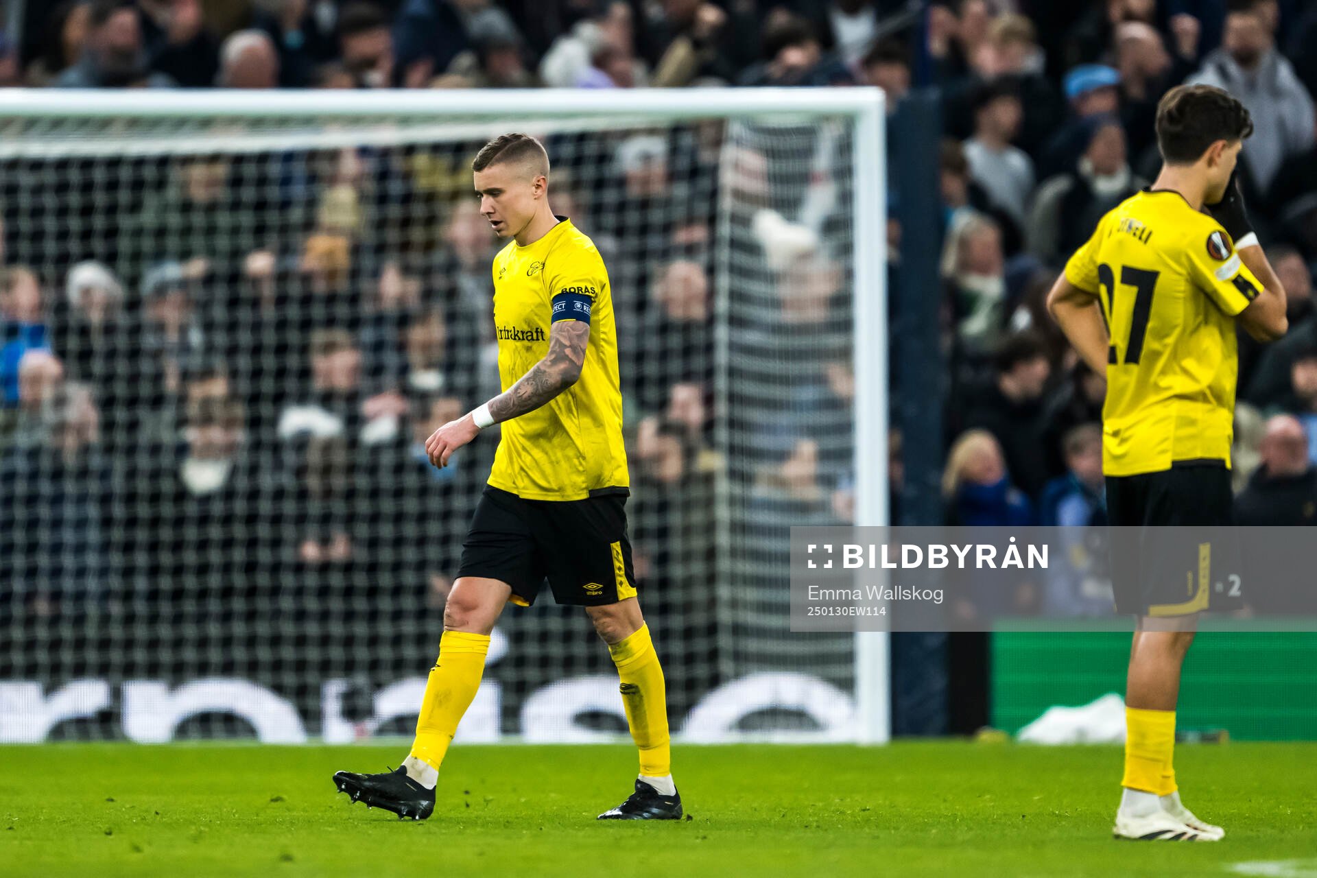 Sebastian Holmen of Elfsborg looks dejected