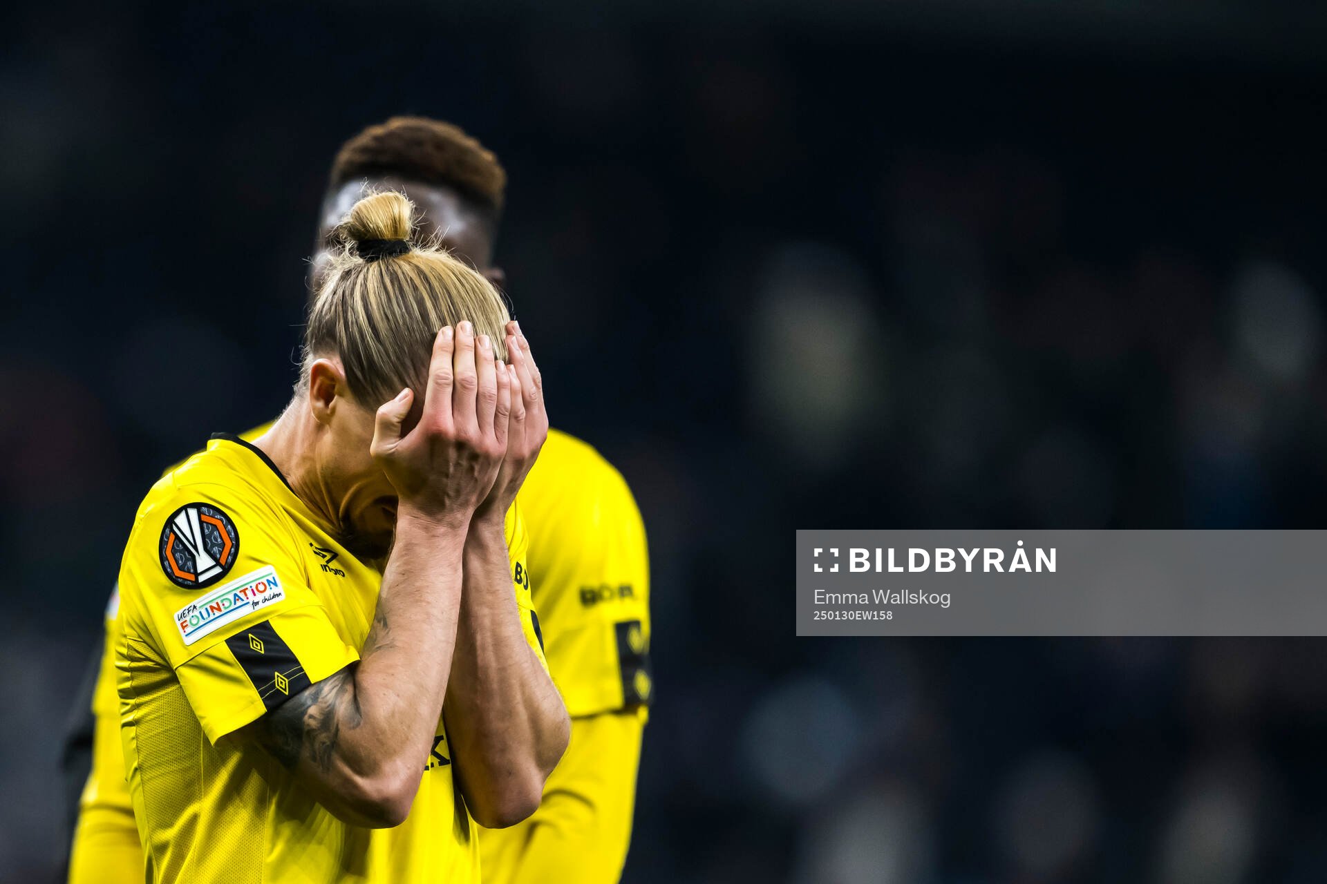 Niklas Hult of Elfsborg looks dejected