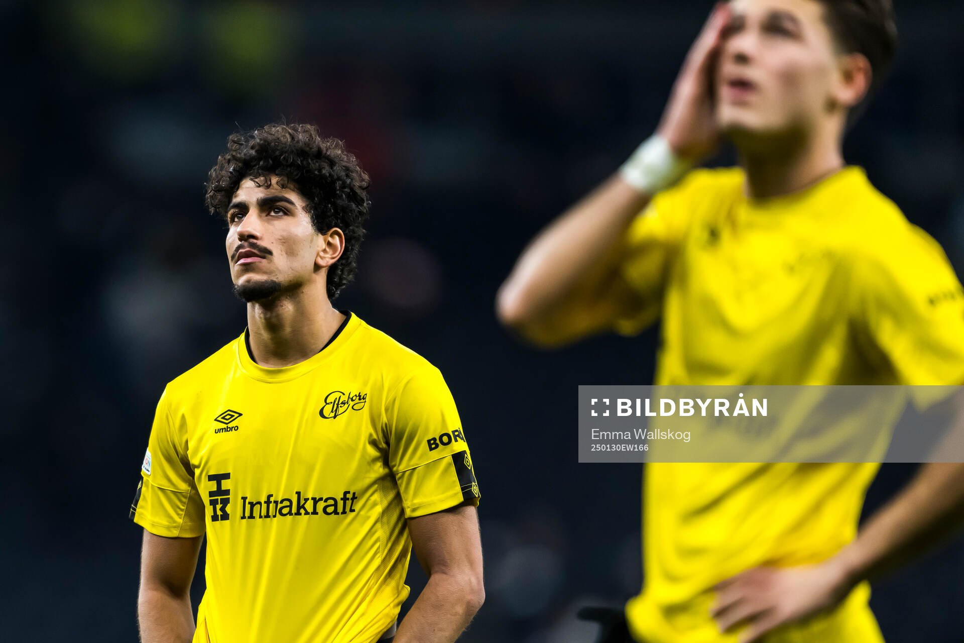 Ahmed Qasem of Elfsborg looks dejected
