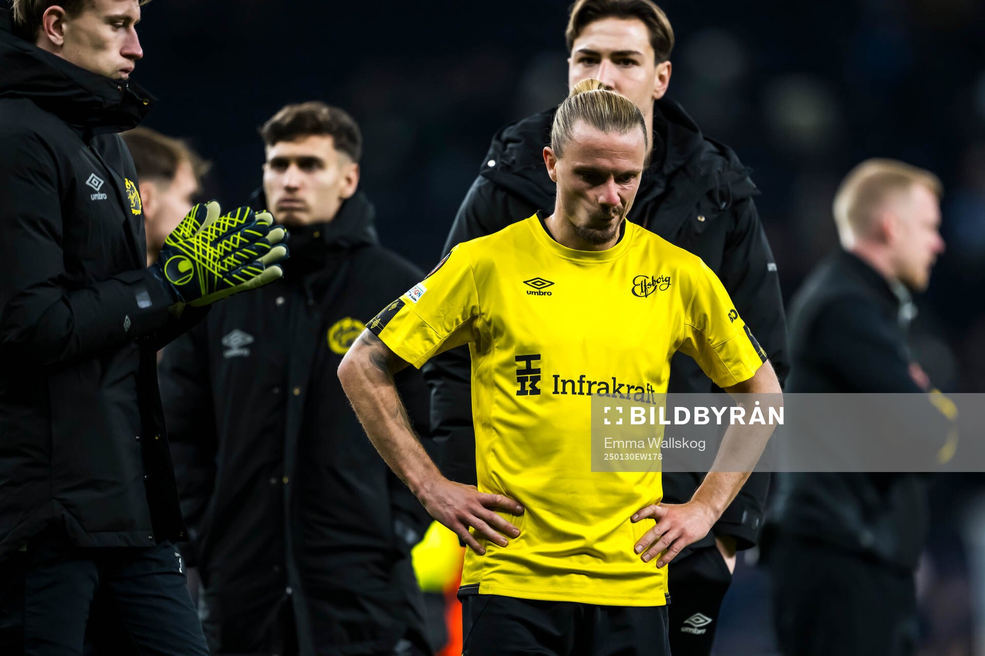 Niklas Hult of Elfsborg looks dejected