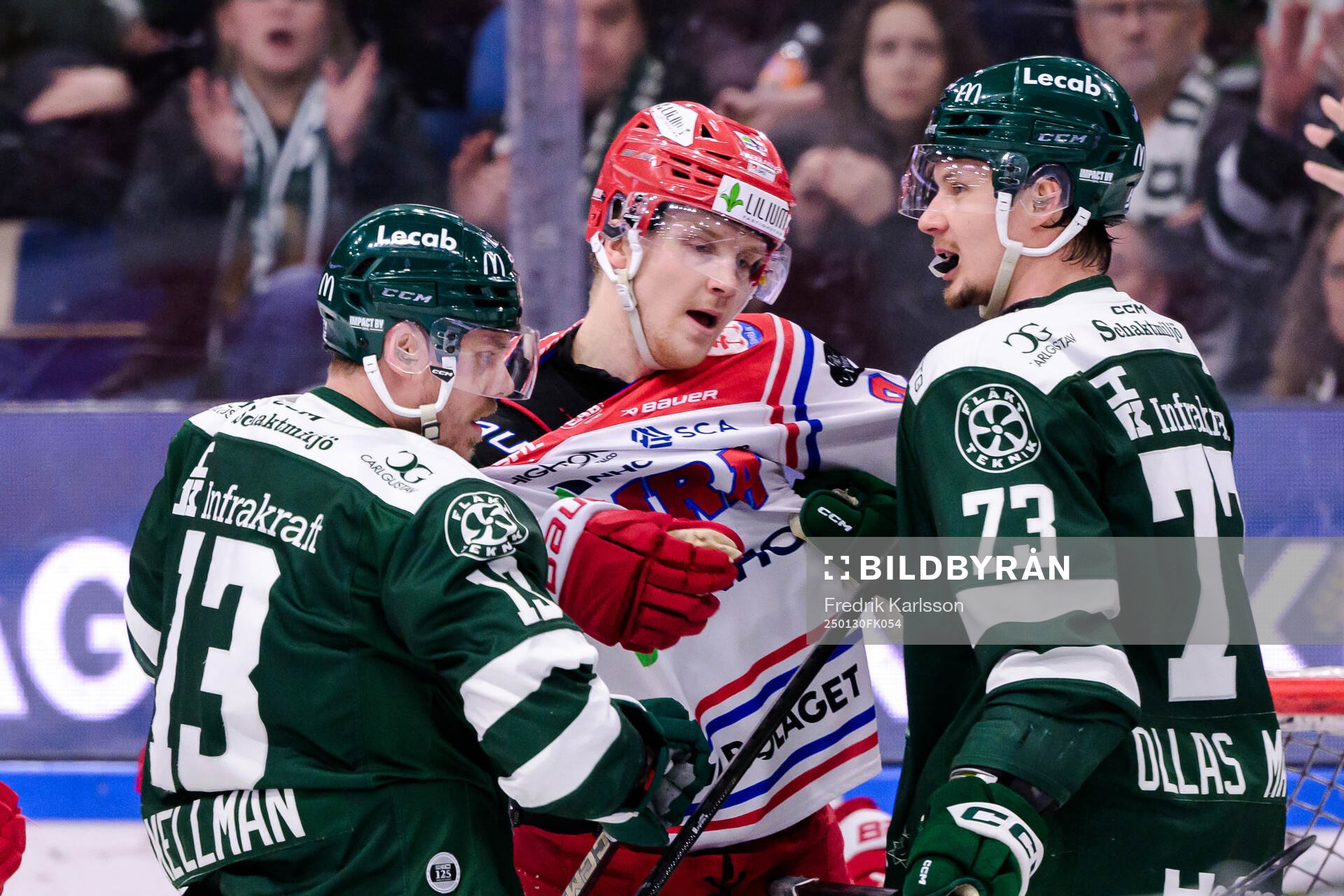 Färjestads Joel Kellman och Adam Ollas Mattsson