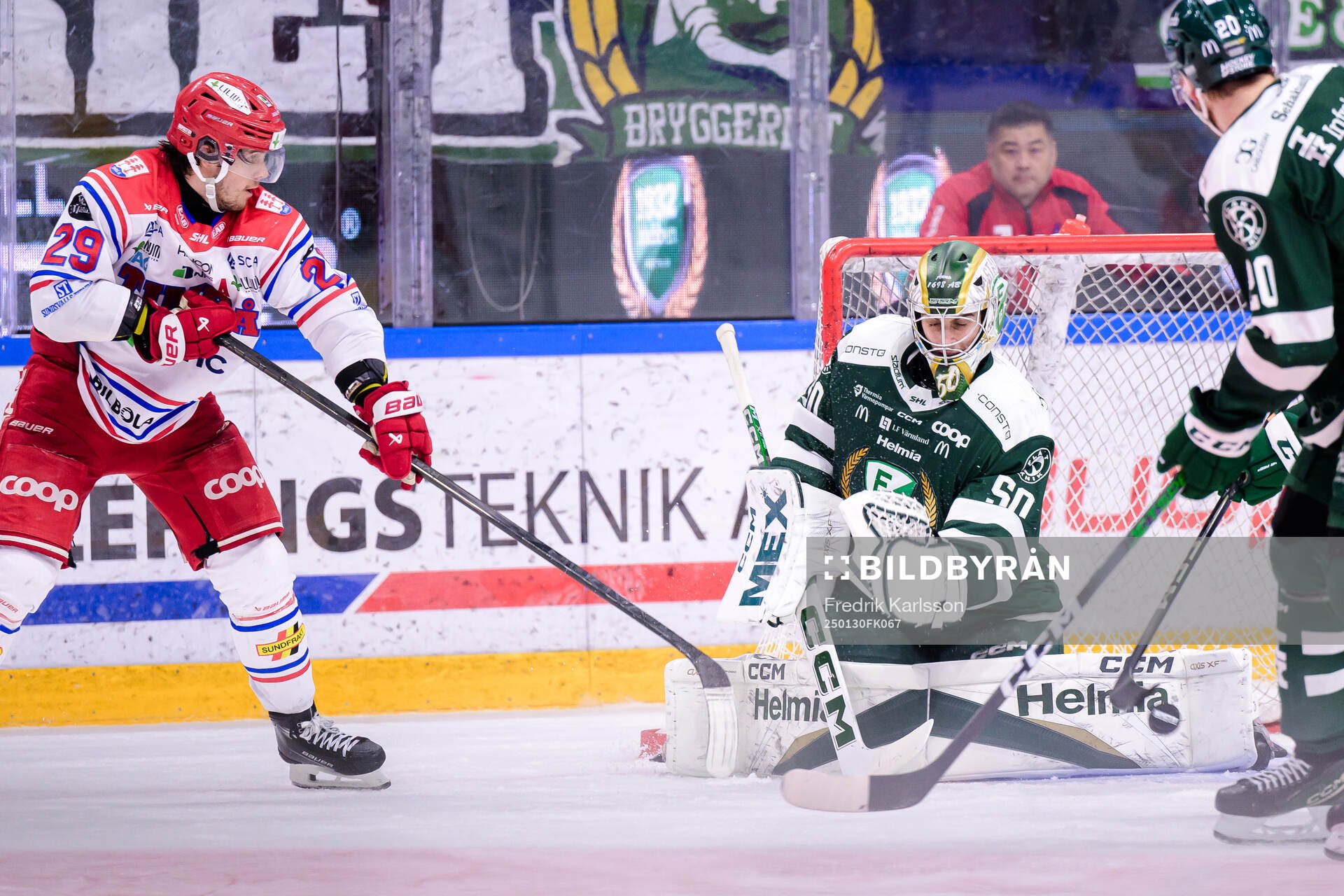 Färjestads målvakt Damian Clara